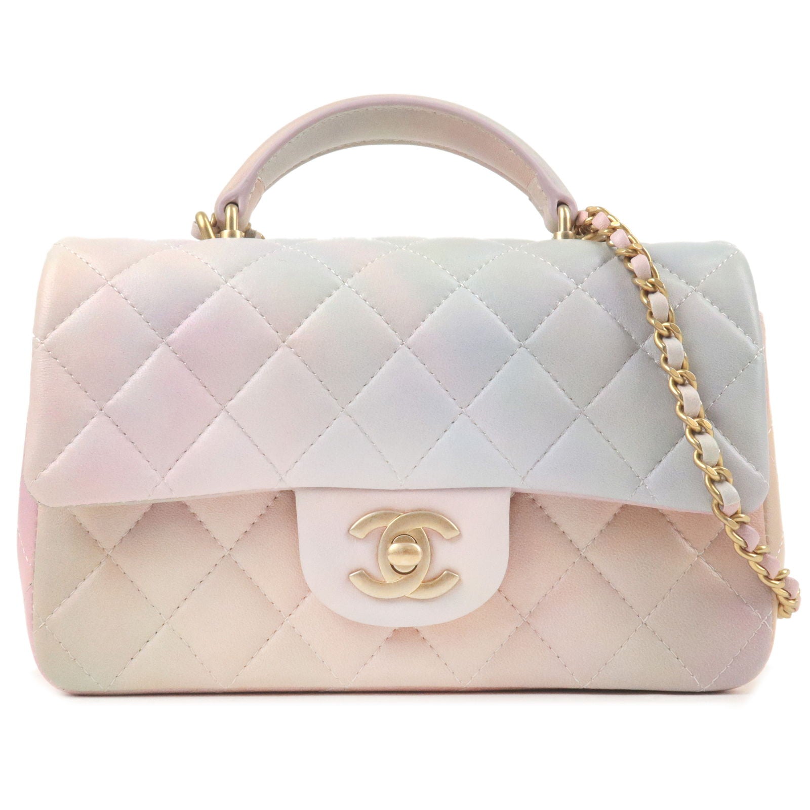 CHANEL-Matelasse-Lamb-Skin-2Way-Bag-Chain-Shoulder-Bag-Multi-Color –  dct-ep_vintage luxury Store