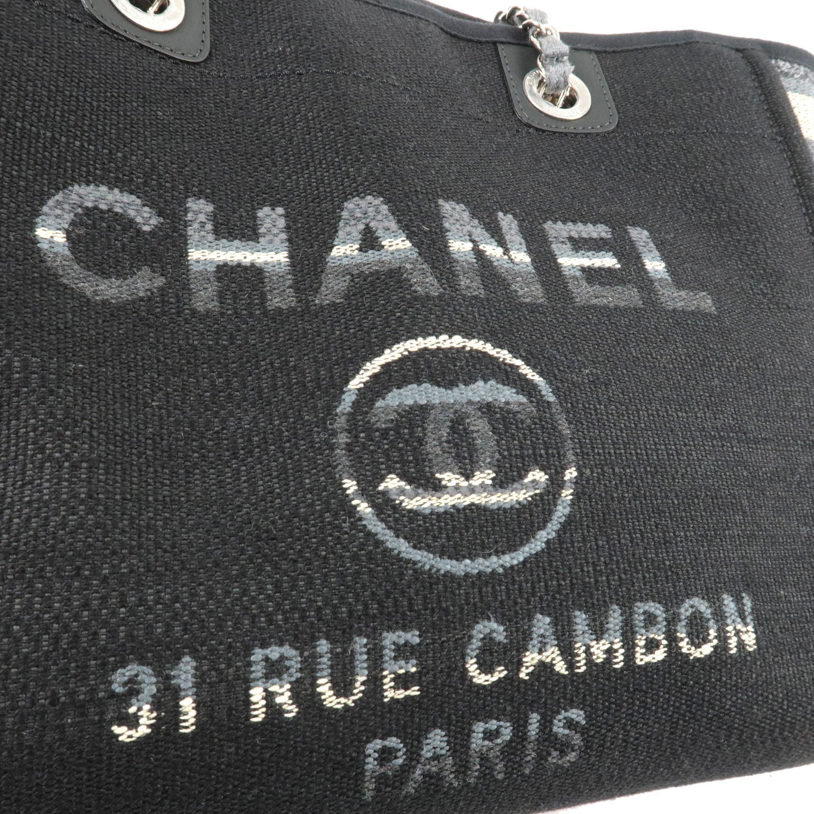 CHANEL, Bags, Chanel A66939 Deauville Line Tote Bagpm Shoulder Chain Shoulder  Bag Beigeblack