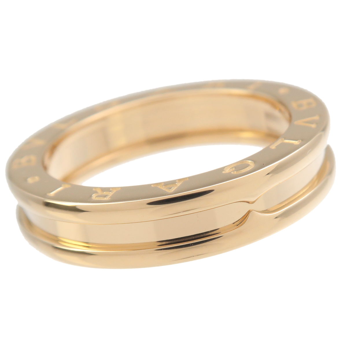 BVLGARI-B-zero1-One-Band-Ring-XS-K18YG-750-Yellow-Gold-#55-US7-7.5