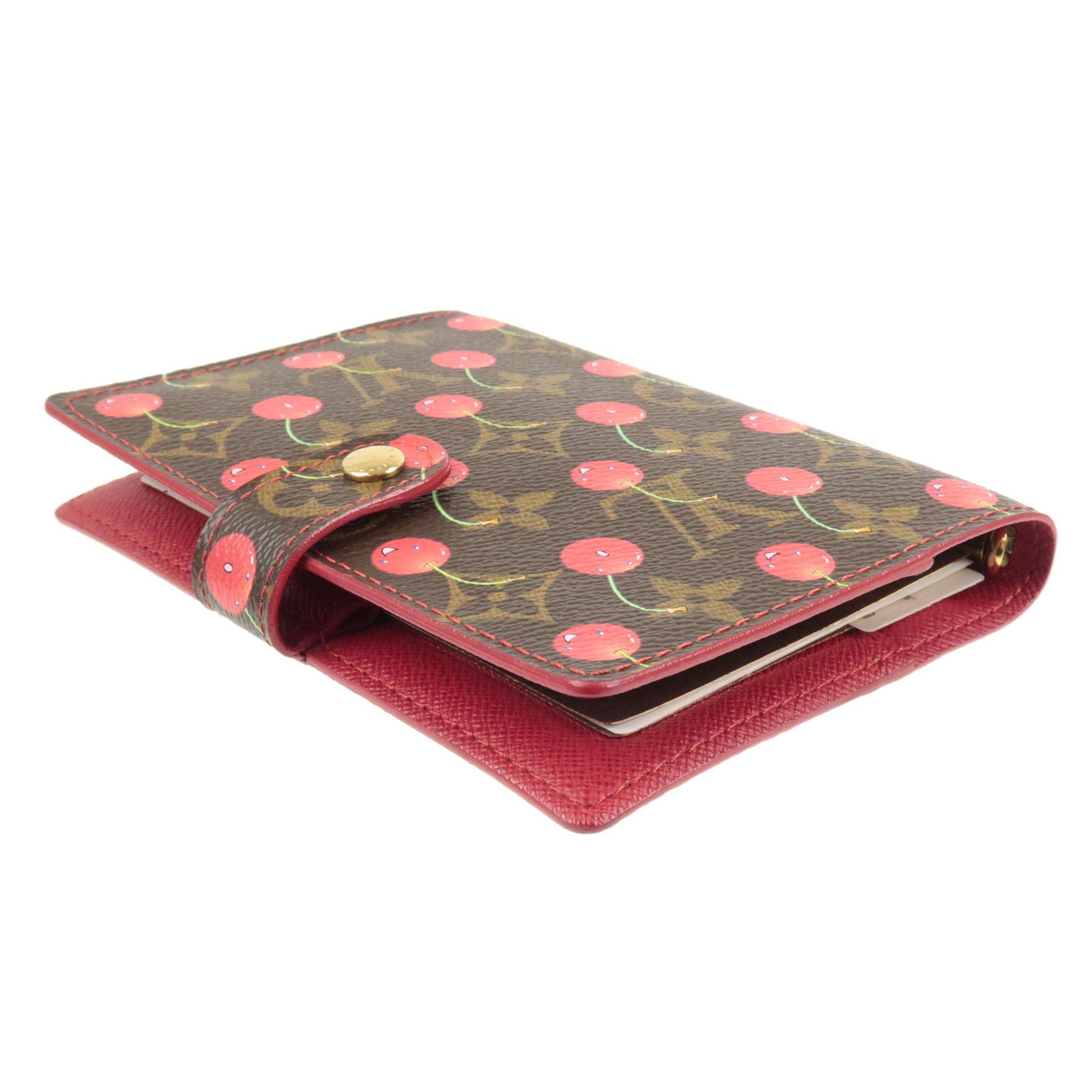 Authentic Louis Vuitton Red Patent Leather Agenda / Notebook Binder / Cover