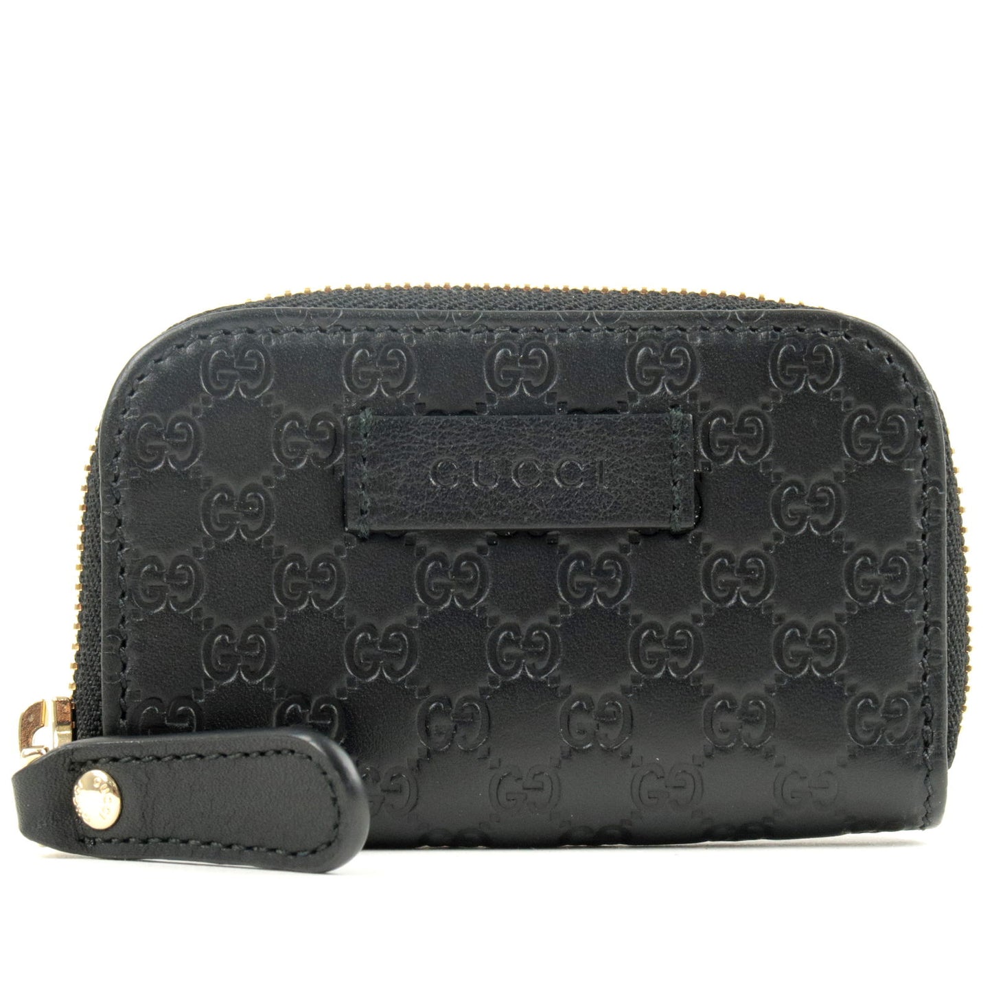 GUCCI-Micro-Guccissima-Leather-Mini-Coin-Case-Black-449896