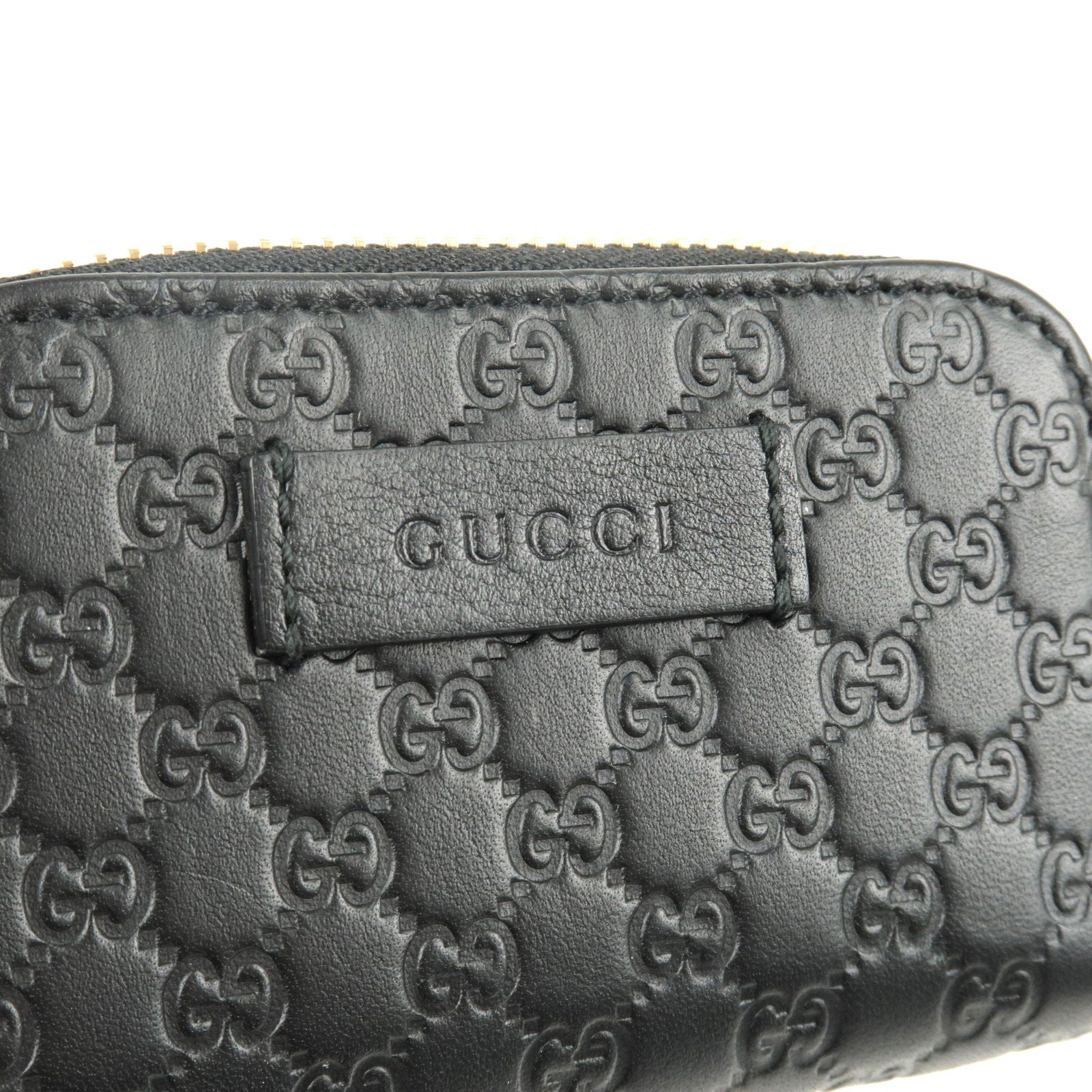 Gucci Microguccissima Key Chain Coin Pouch in Black