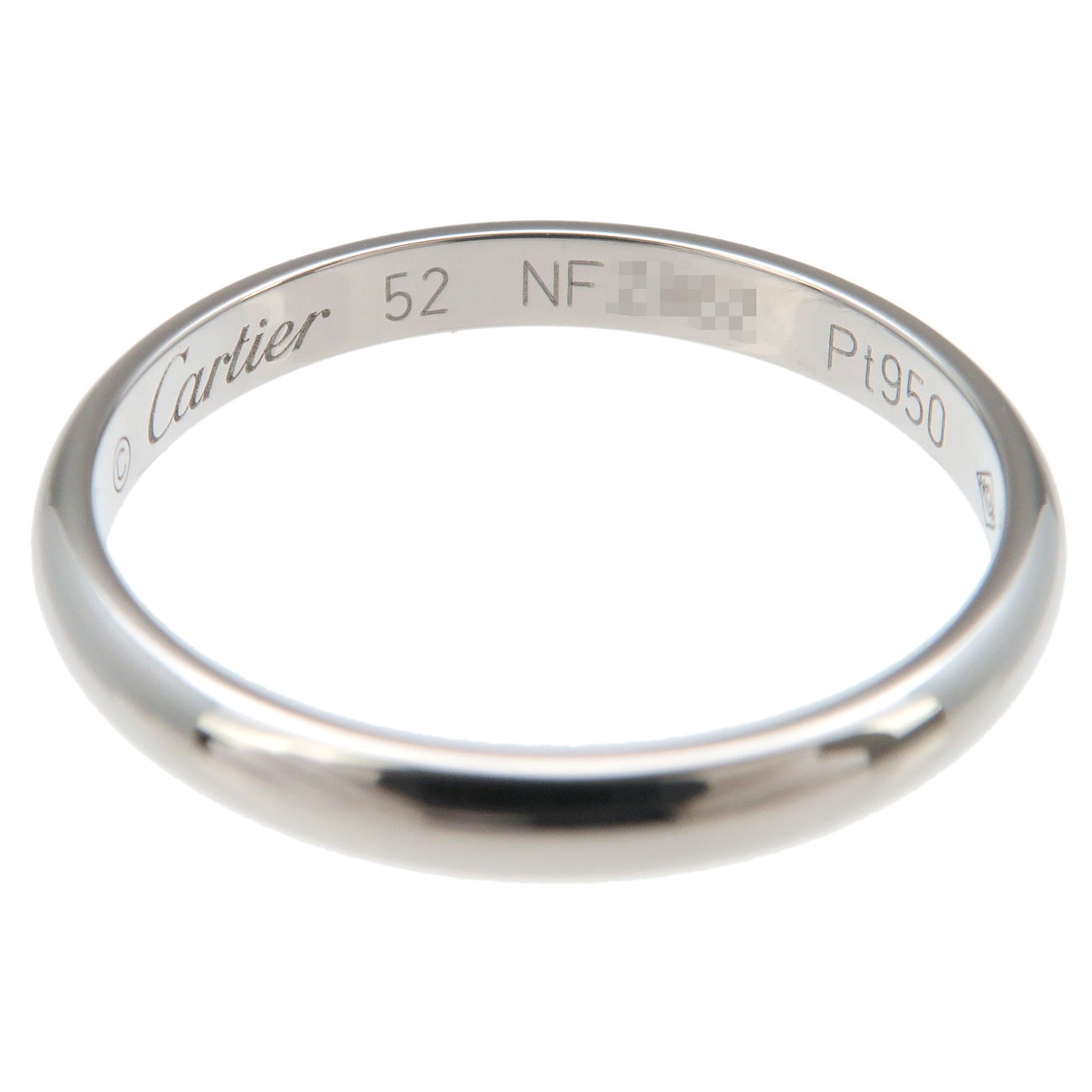 Cartier Wedding Ring PT950 Platinum #52 US6 HK13 EU52