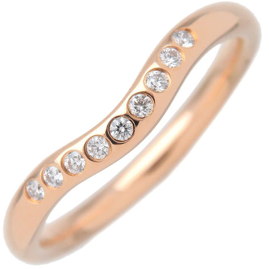 Tiffany&Co.-Curved-Band-Ring-9P-Diamond-K18-750-Rose-Gold-US5.5