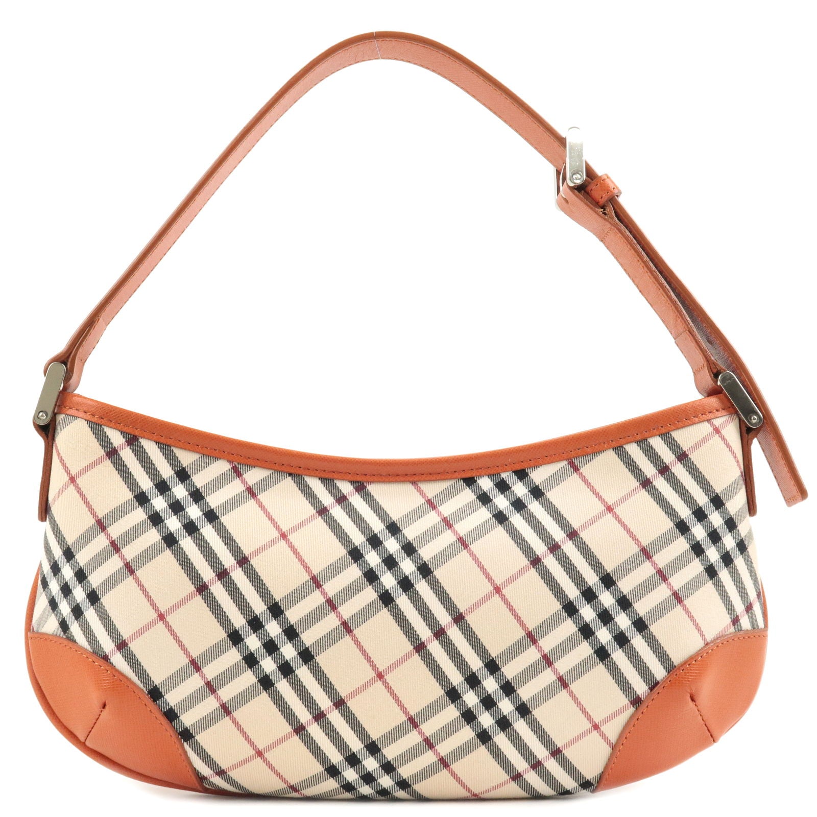 Burberry Women's Small Multicolor Coated Canvas Plaid Lined Zip L