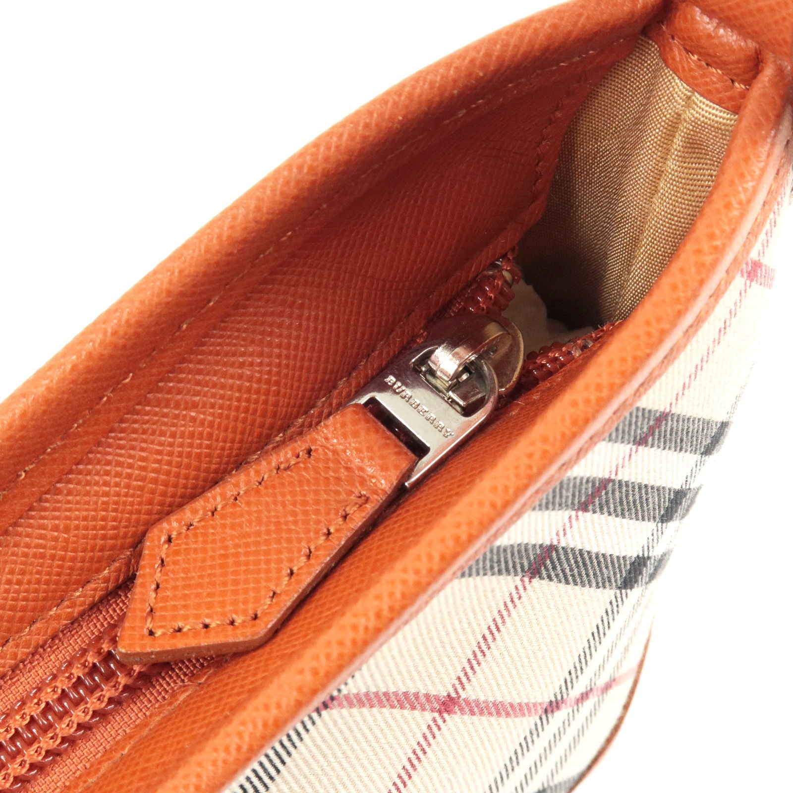 Burberry, Bags, Burberry Nova Check Plaid Red Leather Wallet