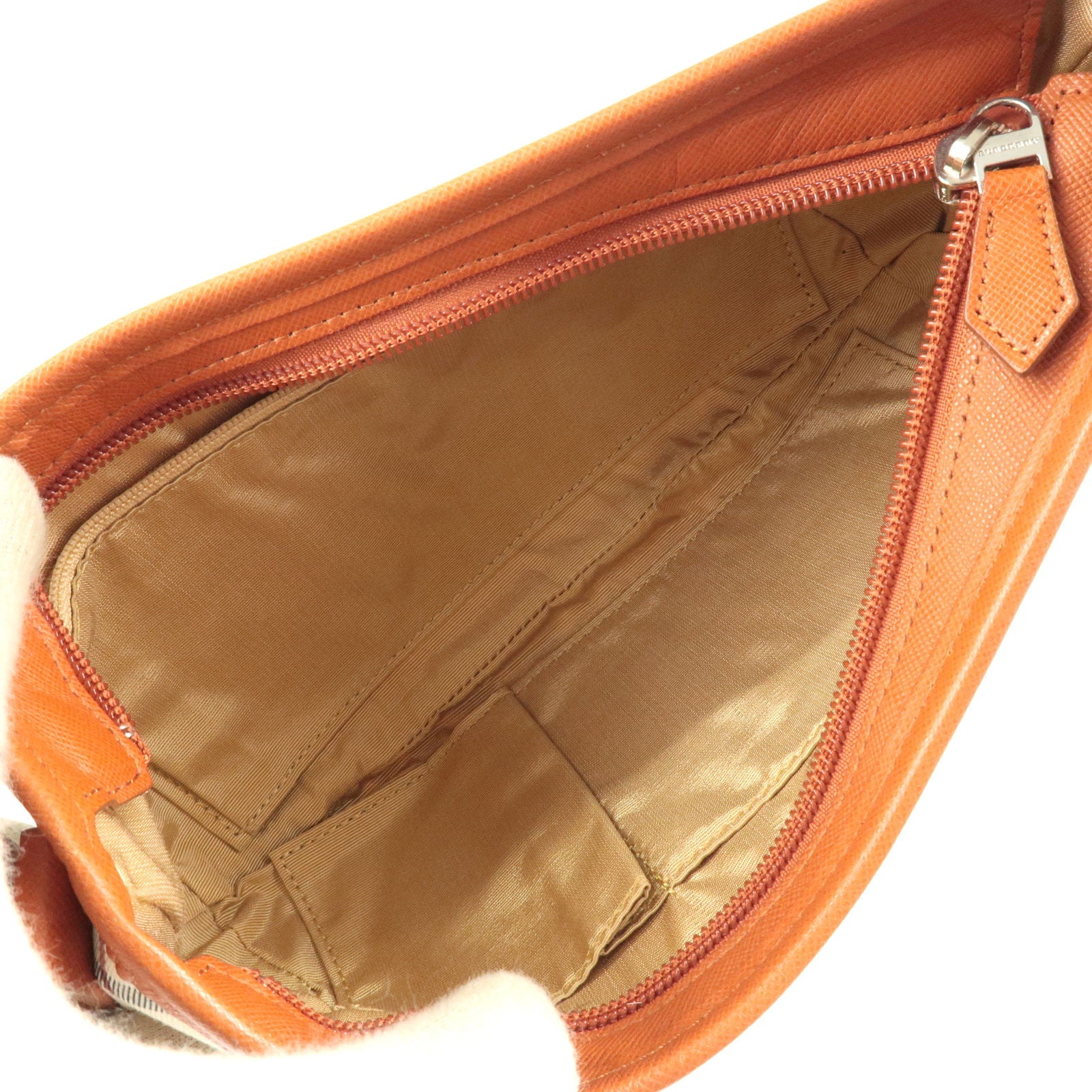 BURBERRY-Nova-Plaid-Nylon-Canvas-Leather-Shoulder-Bag-Beige – dct