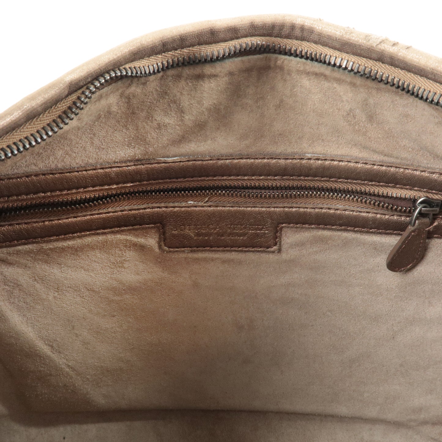 BOTTEGA VENETA Intrecciato Leather Shoulder Bag Brown 115653