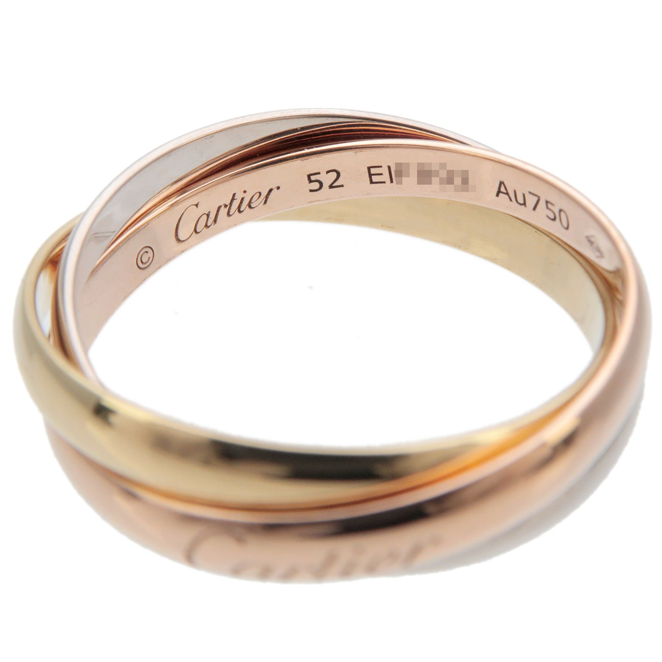 Cartier Trinity Ring K18 750YG/WG/PG #52 US6.5 HK14 EU53