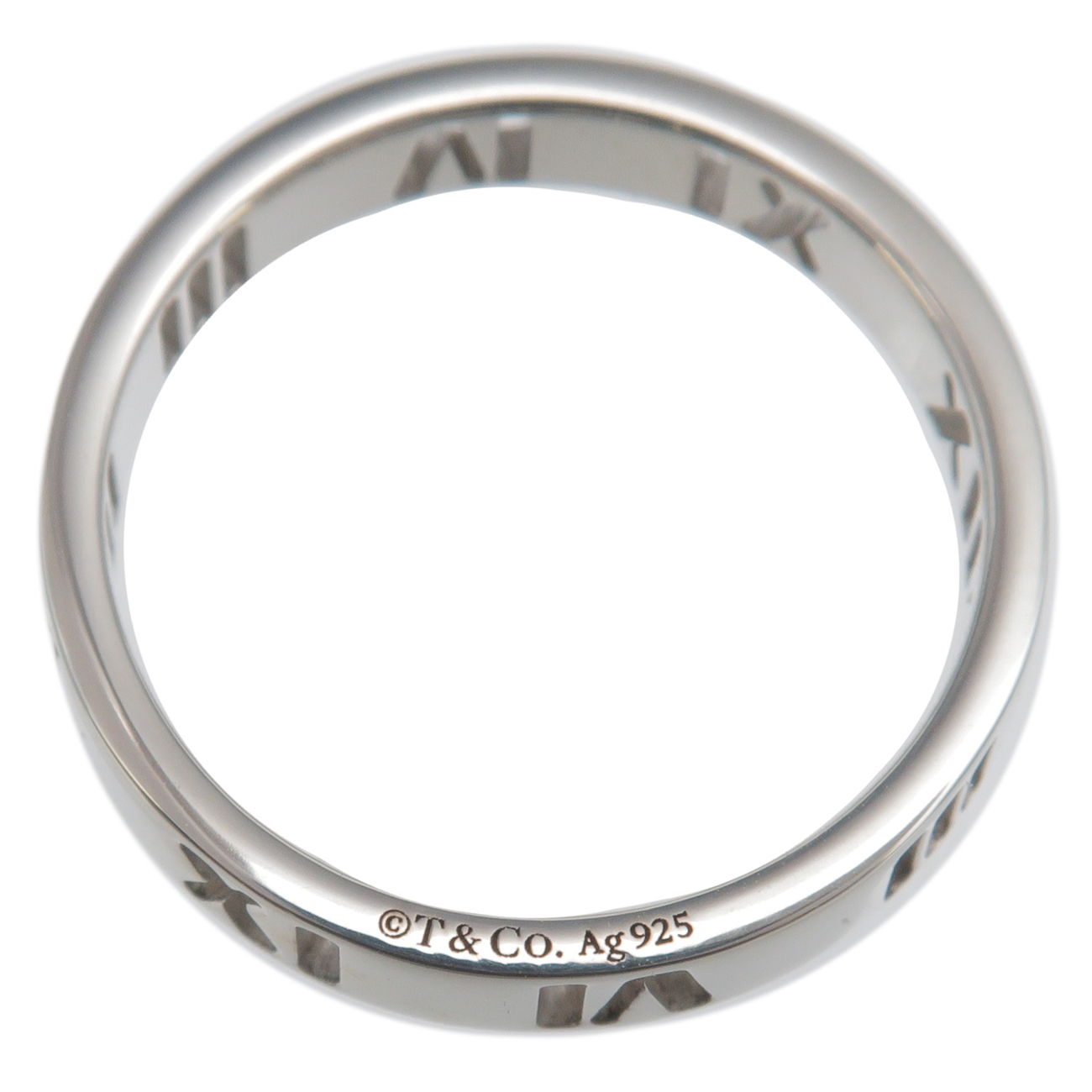 Tiffany&Co. Atlas Open Ring SV925 Silver US5.5 HK11.5 EU50.5