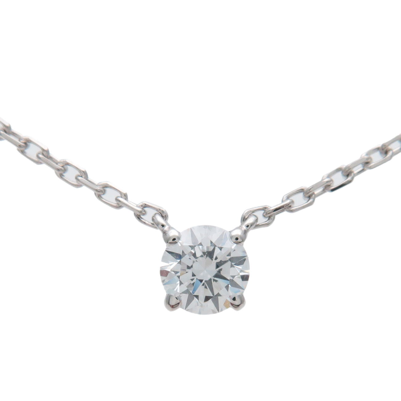 Cartier-Love-Support-Diamond-Necklace-0.20ct-K18WG-750-White-Gold