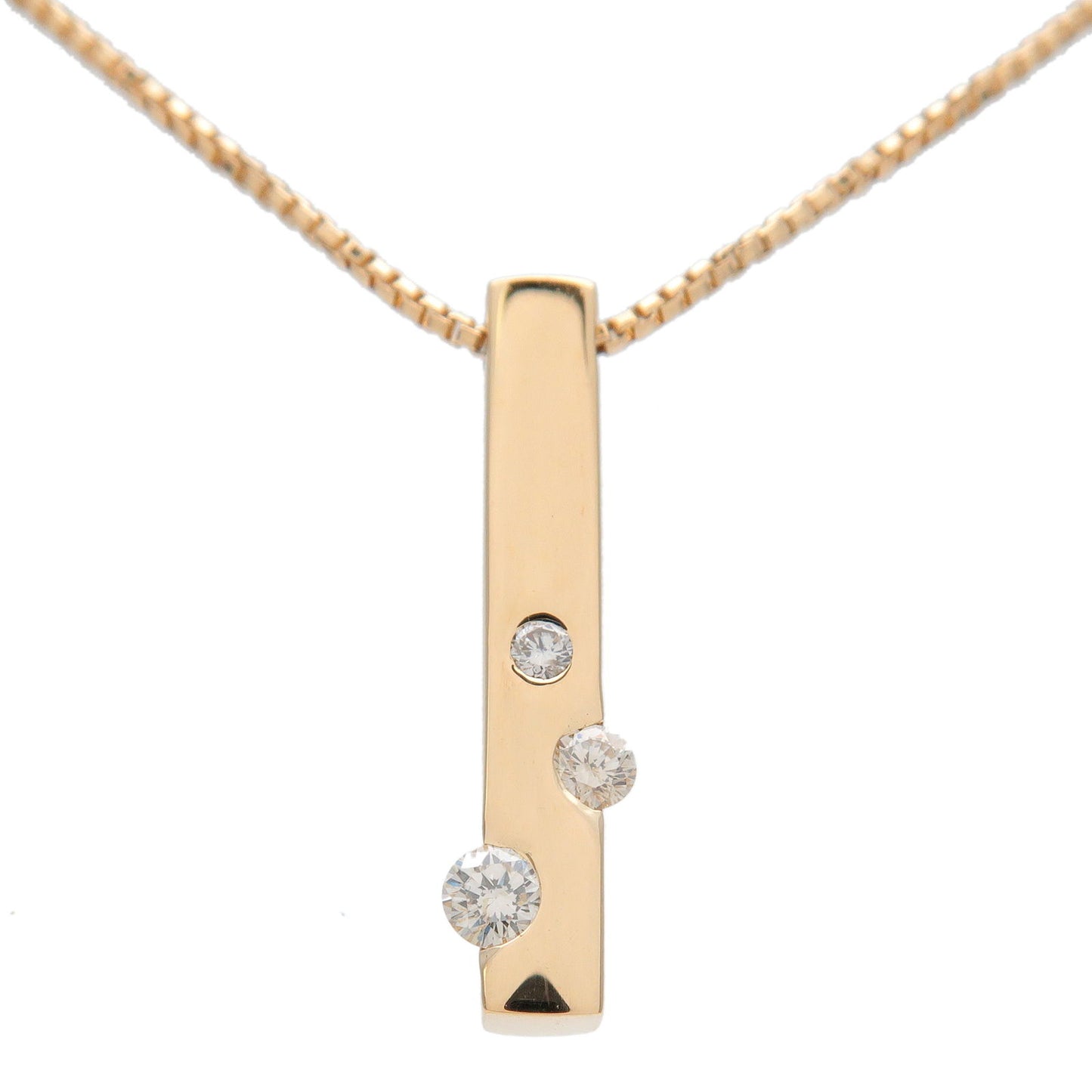 STAR-JEWELRY-Diamond-Necklace-0.09ct-K18YG-750YG-Yellow-Gold