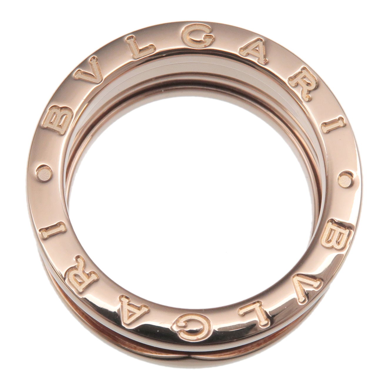 BVLGARI B-Zero1 Ring 3 Band K18 750PG Rose Gold #52 US6 EU52