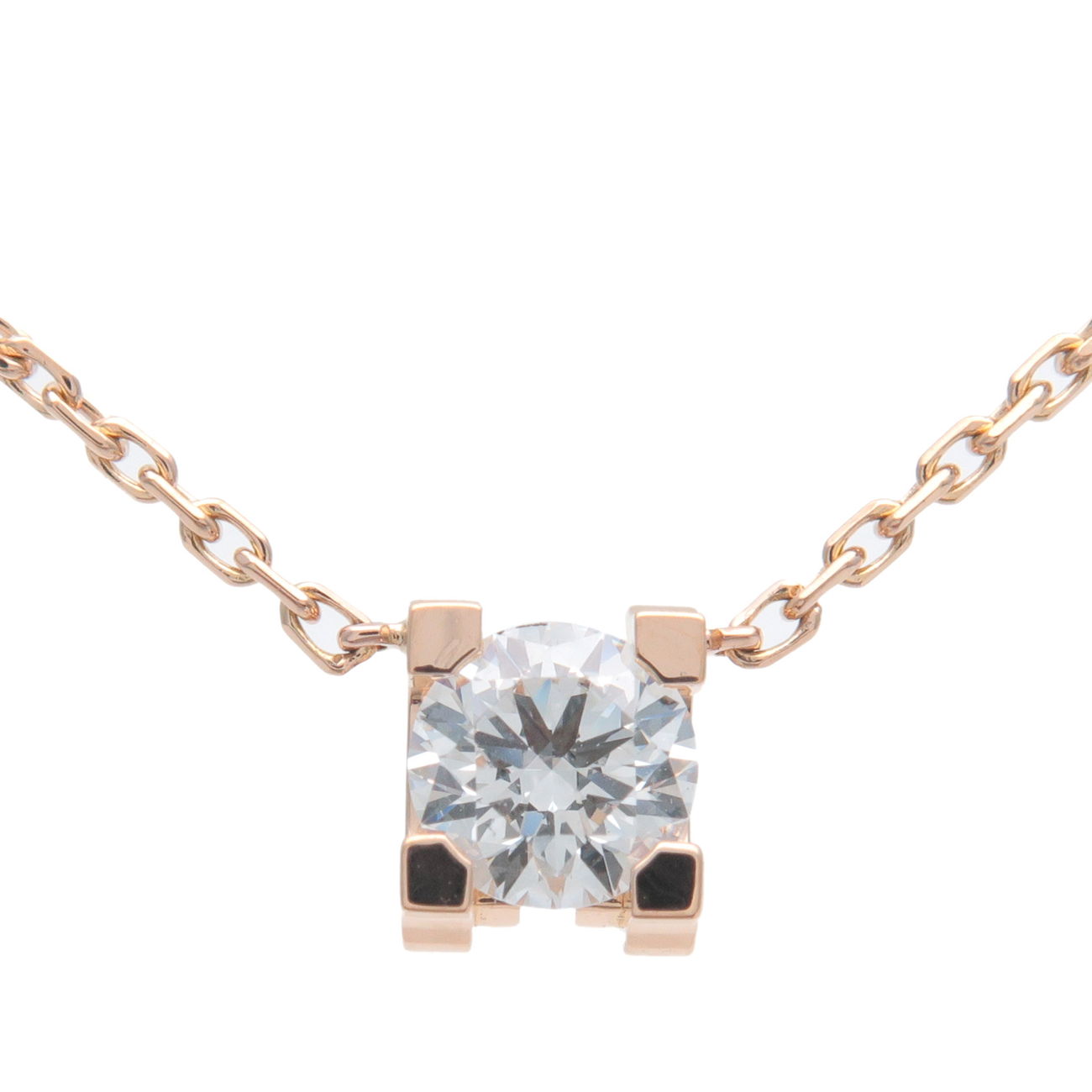 Cartier-C-De-Cartier-Diamond-Necklace-0.27ct-K18PG-750PG-Rose-Gold