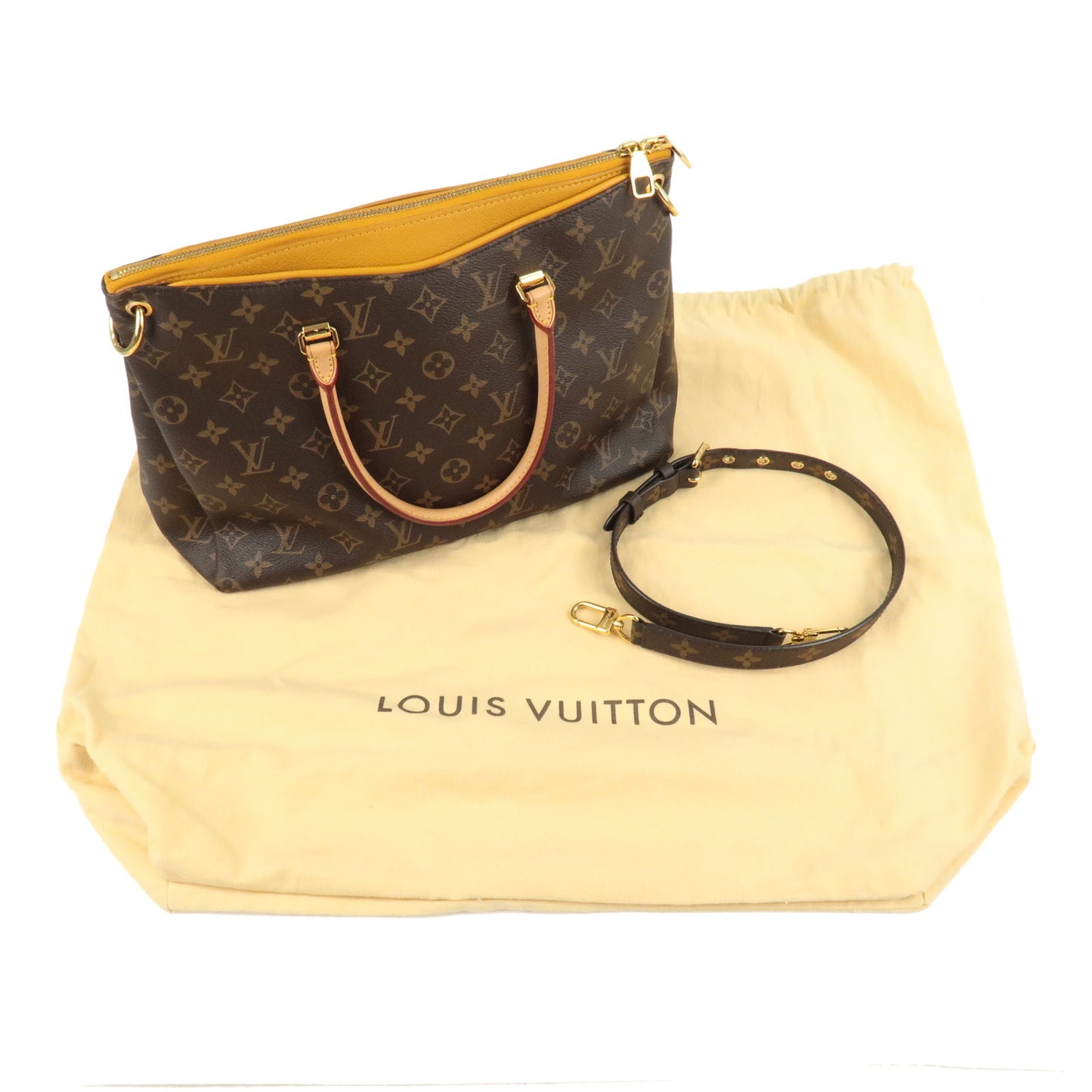 Louis Vuitton Monogram Pallas MM 2 Way Bag Hand Bag M40929
