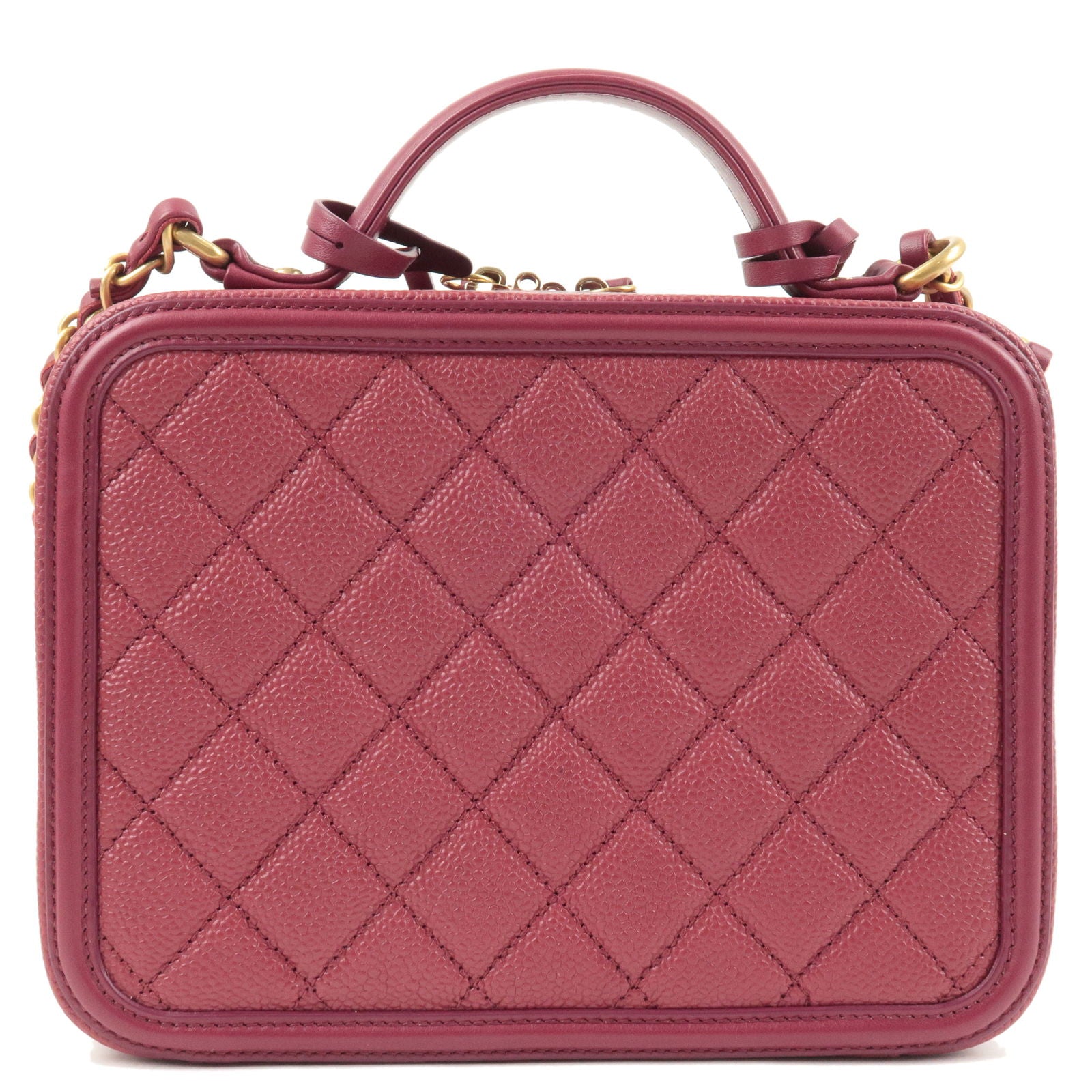 red chanel vanity case handbag