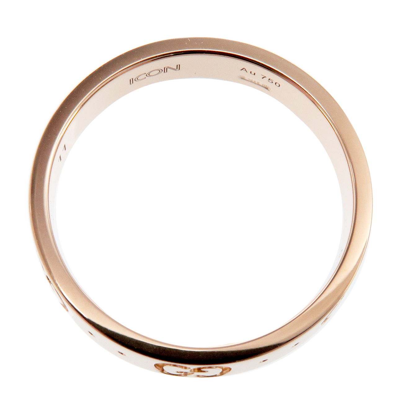 GUCCI ICON Ring K18PG 750PG Rose Gold #11 US5.5 HK12 EU51