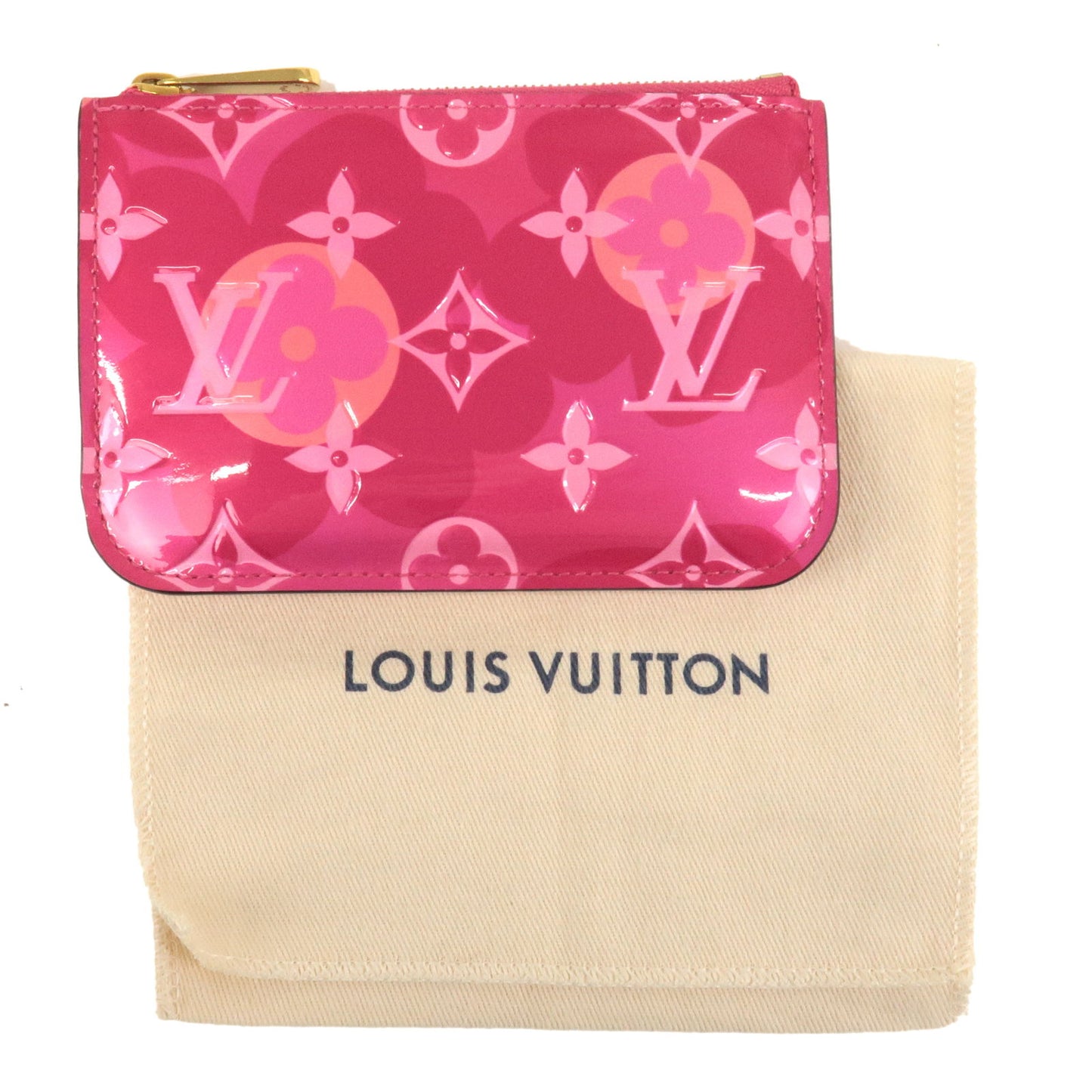 Louis Vuitton Monogram Vernis Pochette Cles Coin Case Flora M90586