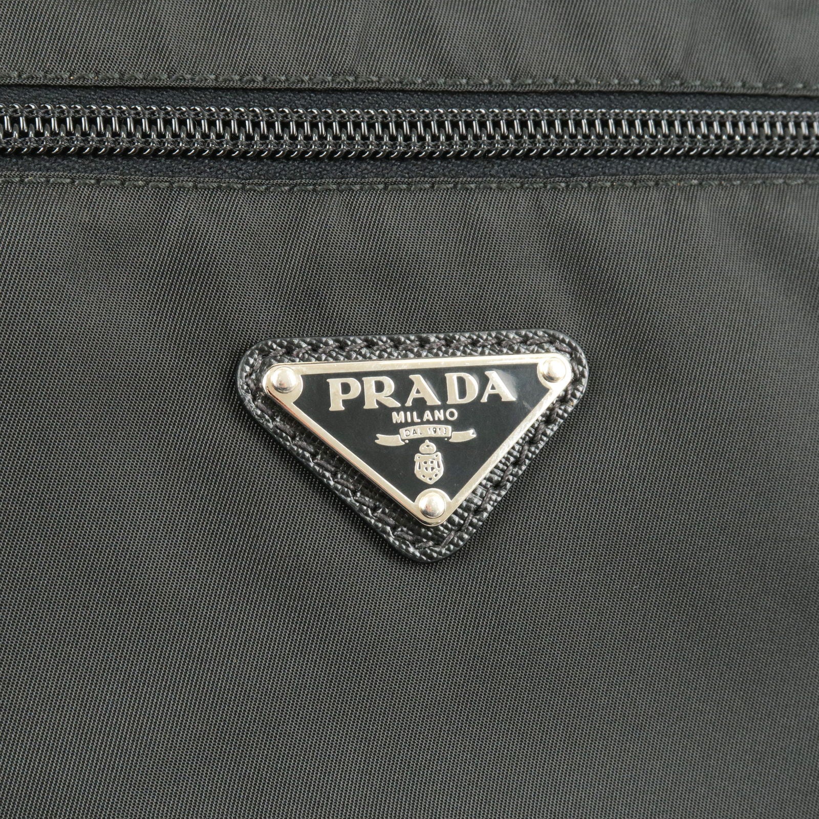 PRADA-Logo-Nylon-Leather-Shoulder-Bag-NERO-Black-VA0563 – dct