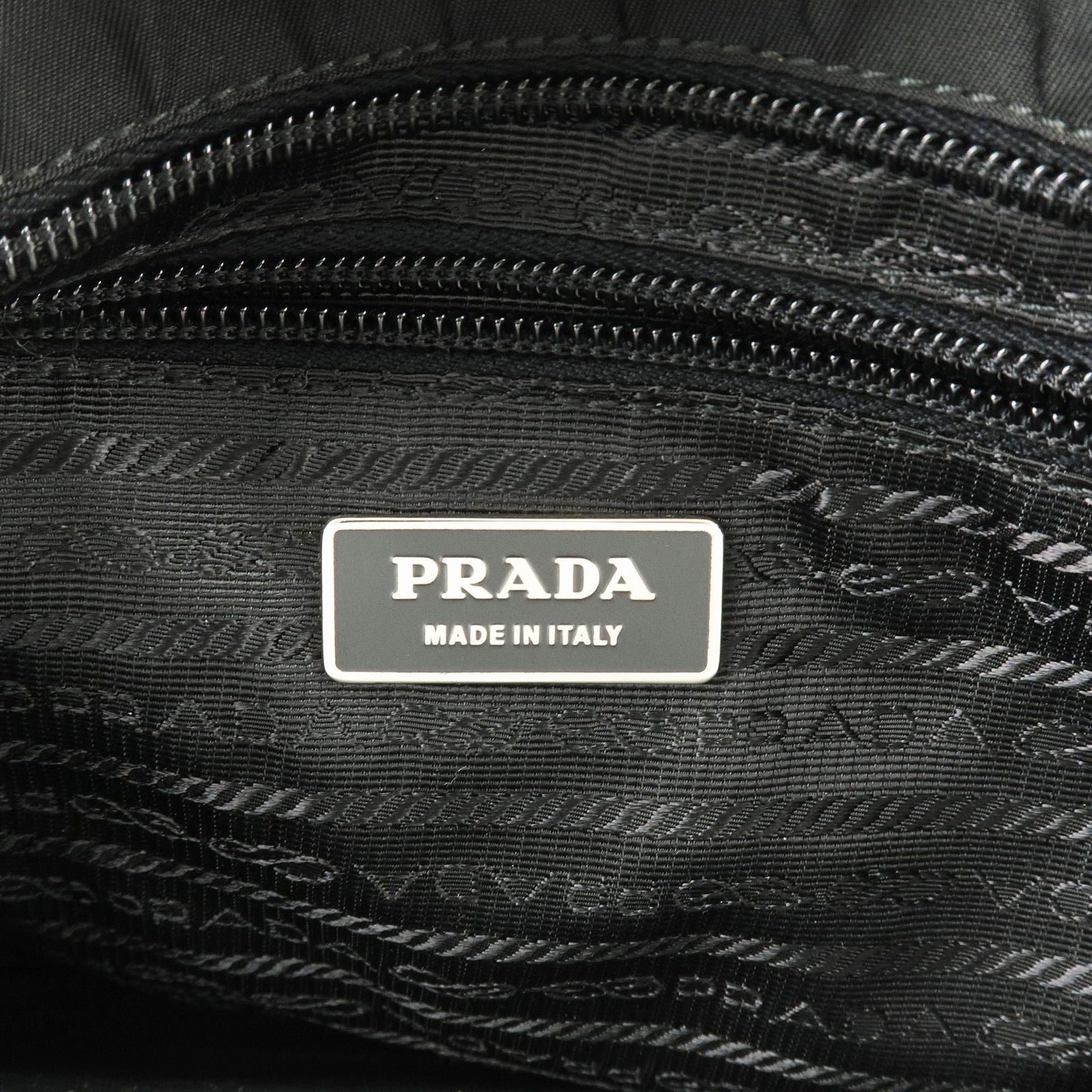 PRADA-Logo-Nylon-Leather-Shoulder-Bag-NERO-Black-VA0563 – dct