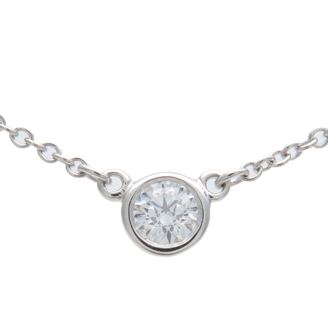 Tiffany&Co.-By-The-Yard-1P-Diamond-Necklace-0.12ct-PT950-Platinum