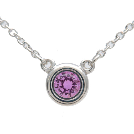 Tiffany&Co.-By-The-Yard-1P-Pink-Sapphire-Necklace-0.18ct-SV925