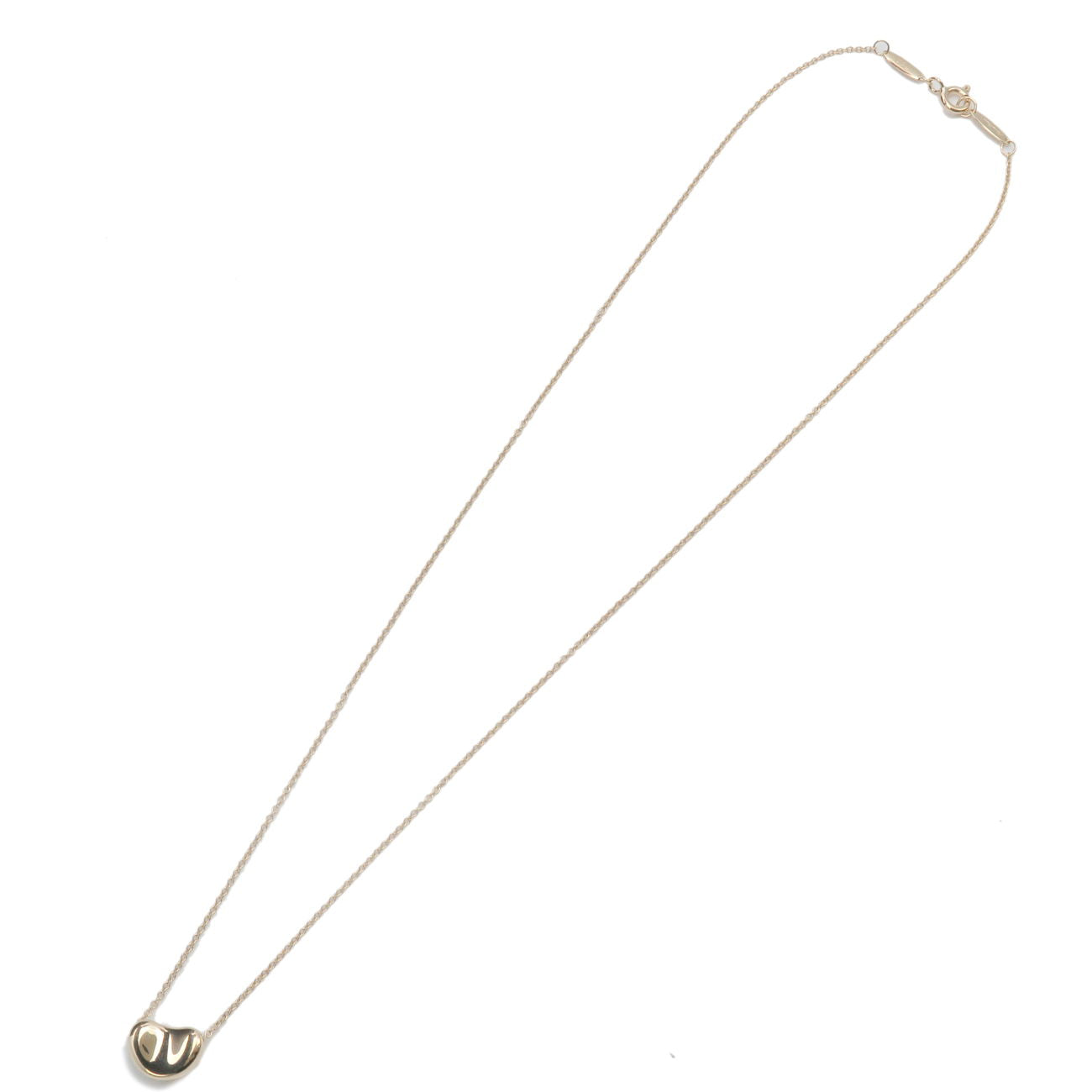 Tiffany & Co. Bean Necklace Small K18YG 750YG Yellow Gold