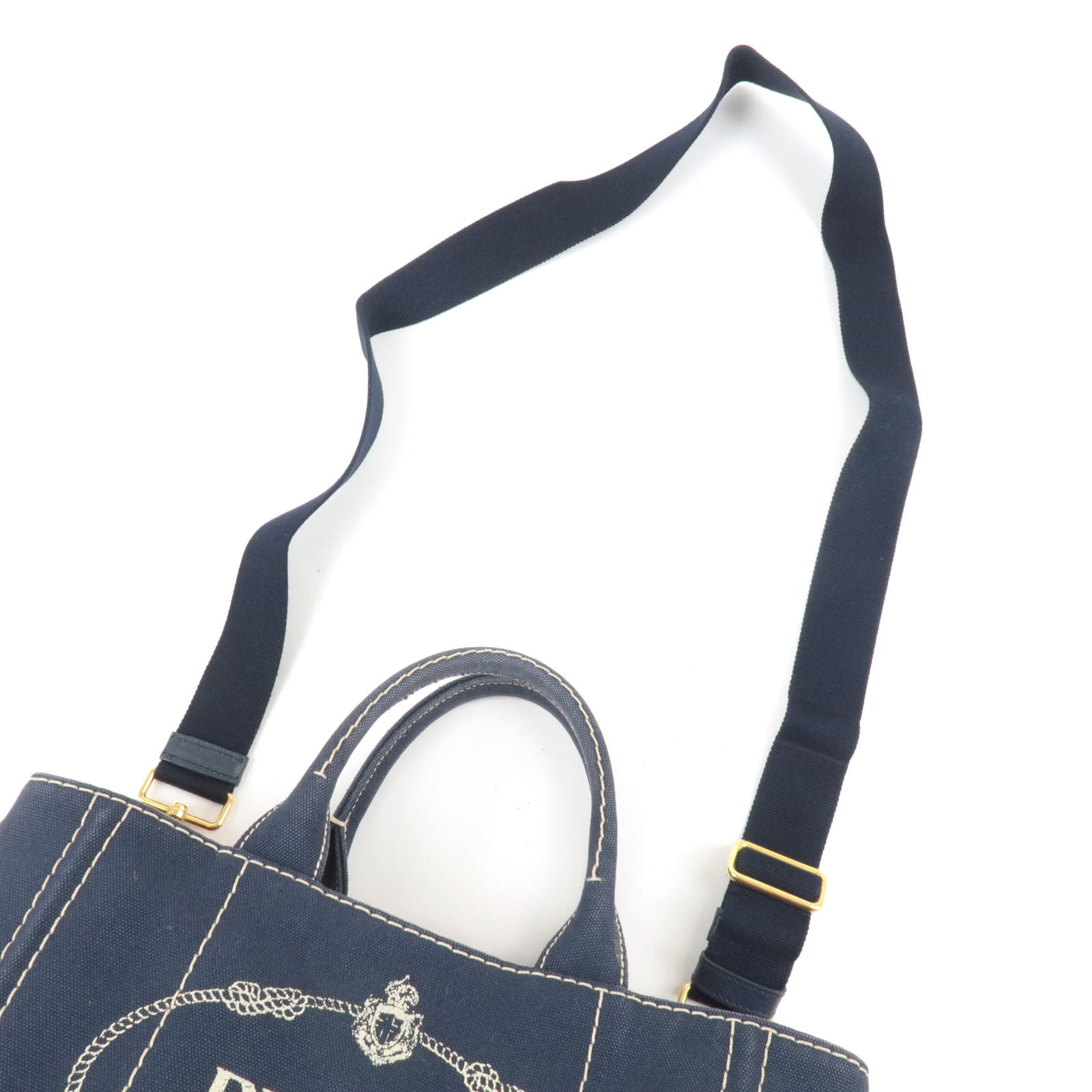 Mini - PRADA - Canapa - Canvas - Navy - Bag - 1BG439 – dct