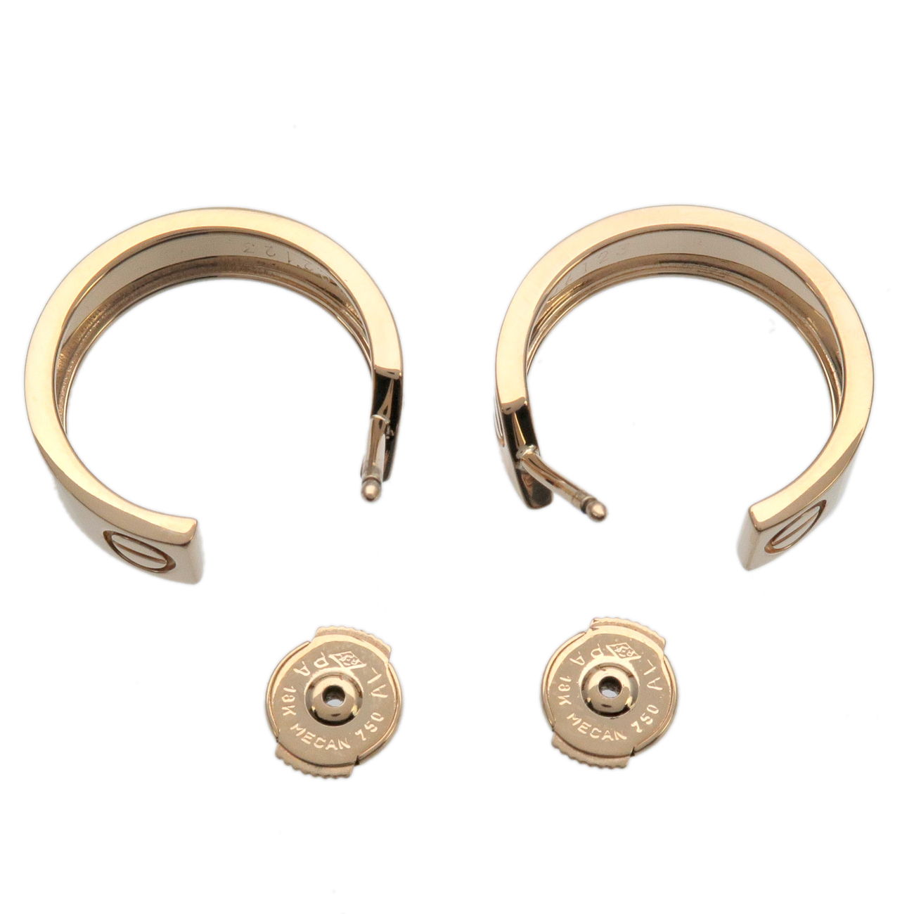 Cartier love earrings online yellow gold