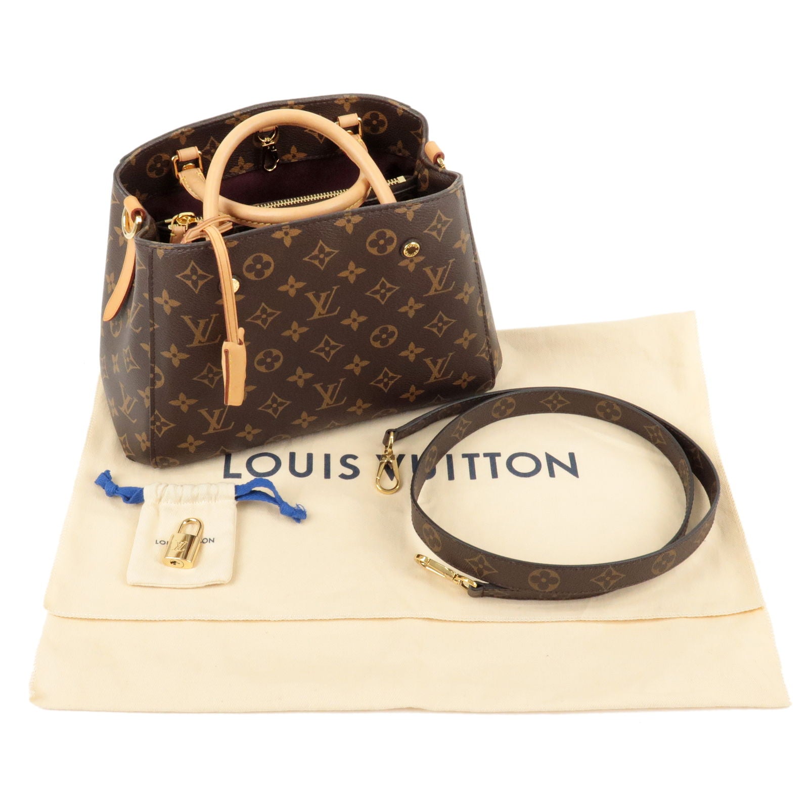 Louis Vuitton Monogram Montaigne BB, Beige, One Size