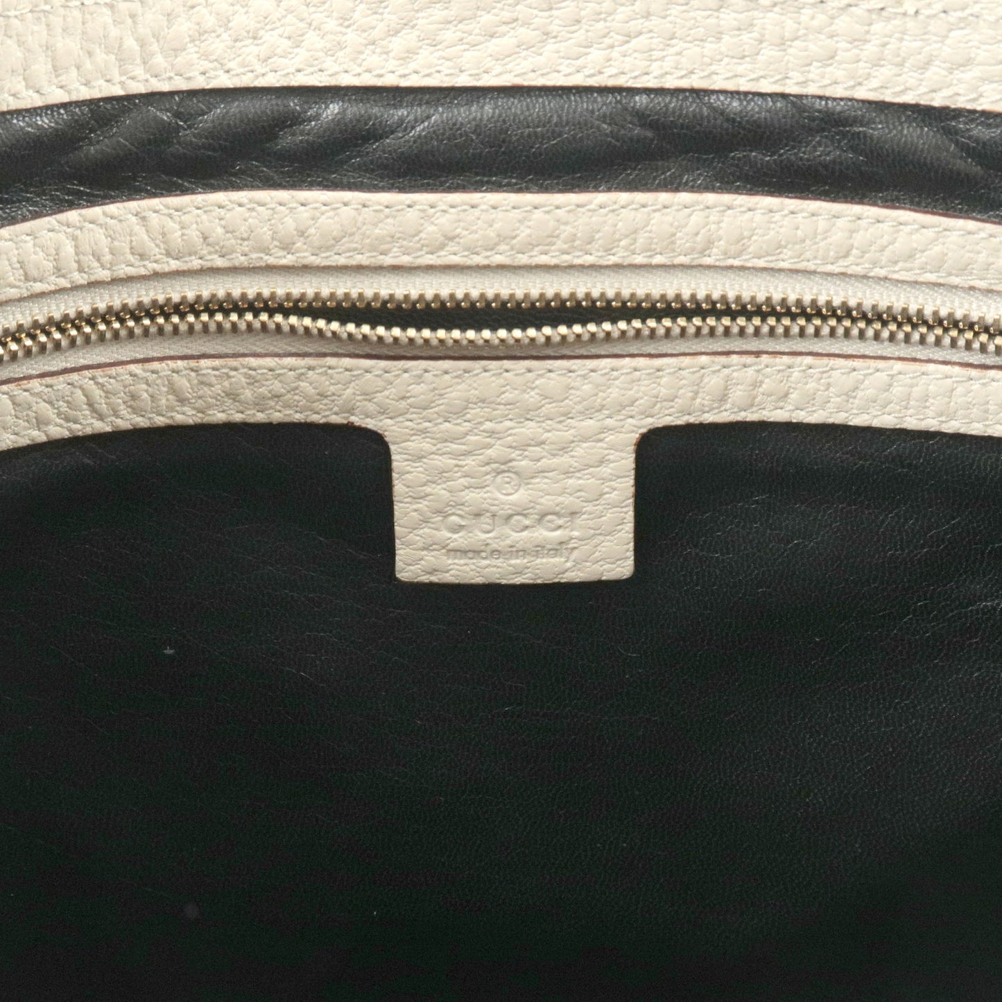 GUCCI Jackie GG Leather Shoulder Bag Hobo Bag Ivory 137335