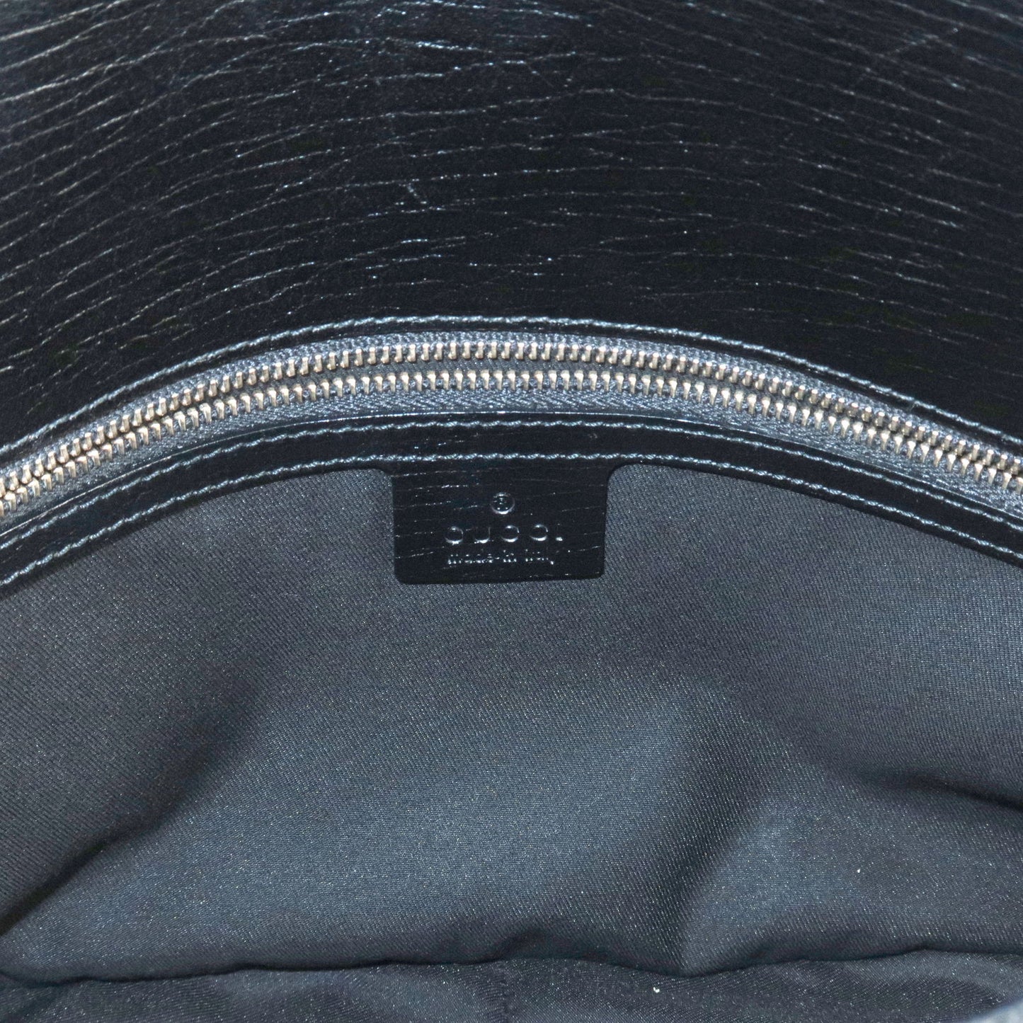 GUCCI Sherry Horsebit GG Canvas Leather Shoulder Bag Black 131474