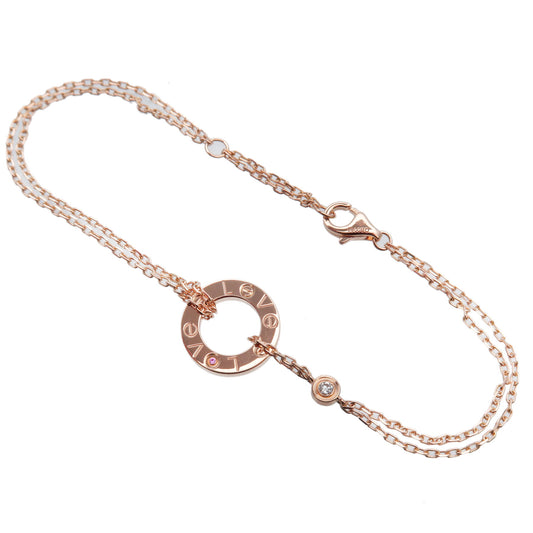 Cartier-Love-Circle-Pink-Sapphire-Diamond-Bracelet-K18-750PG