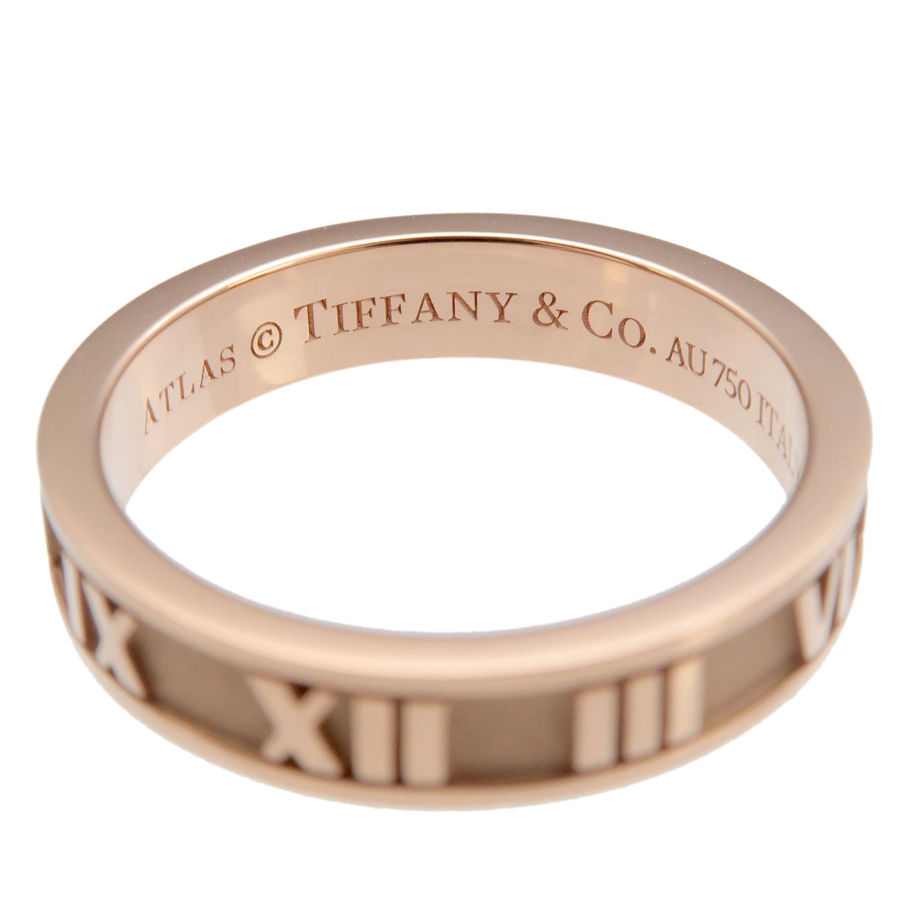 Tiffany&Co. Atlas Ring K18PG 750PG Rose Gold US6 HK13 EU52