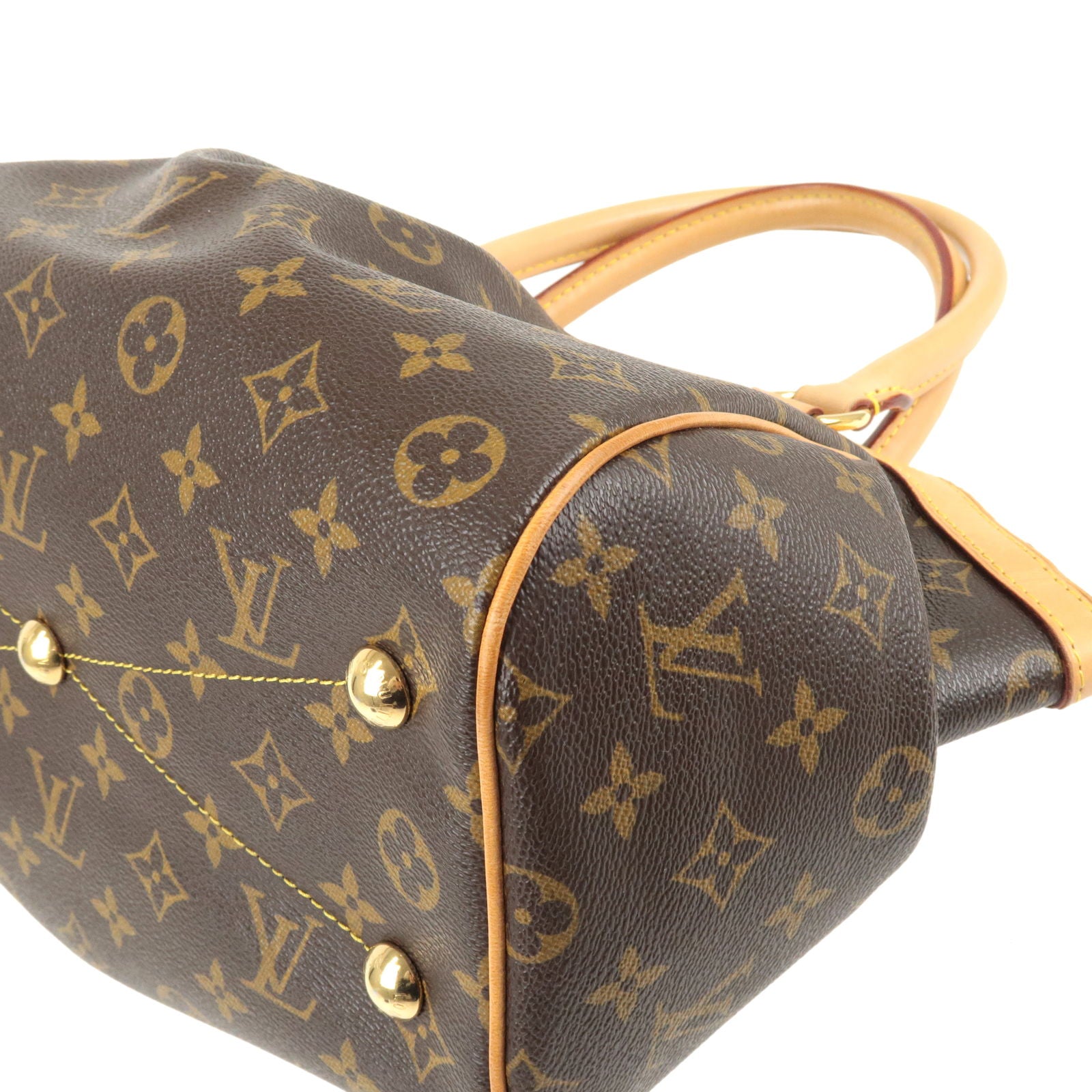 LOUIS VUITTON LV Tivoli PM Used Handbag Monogram Brown M40143