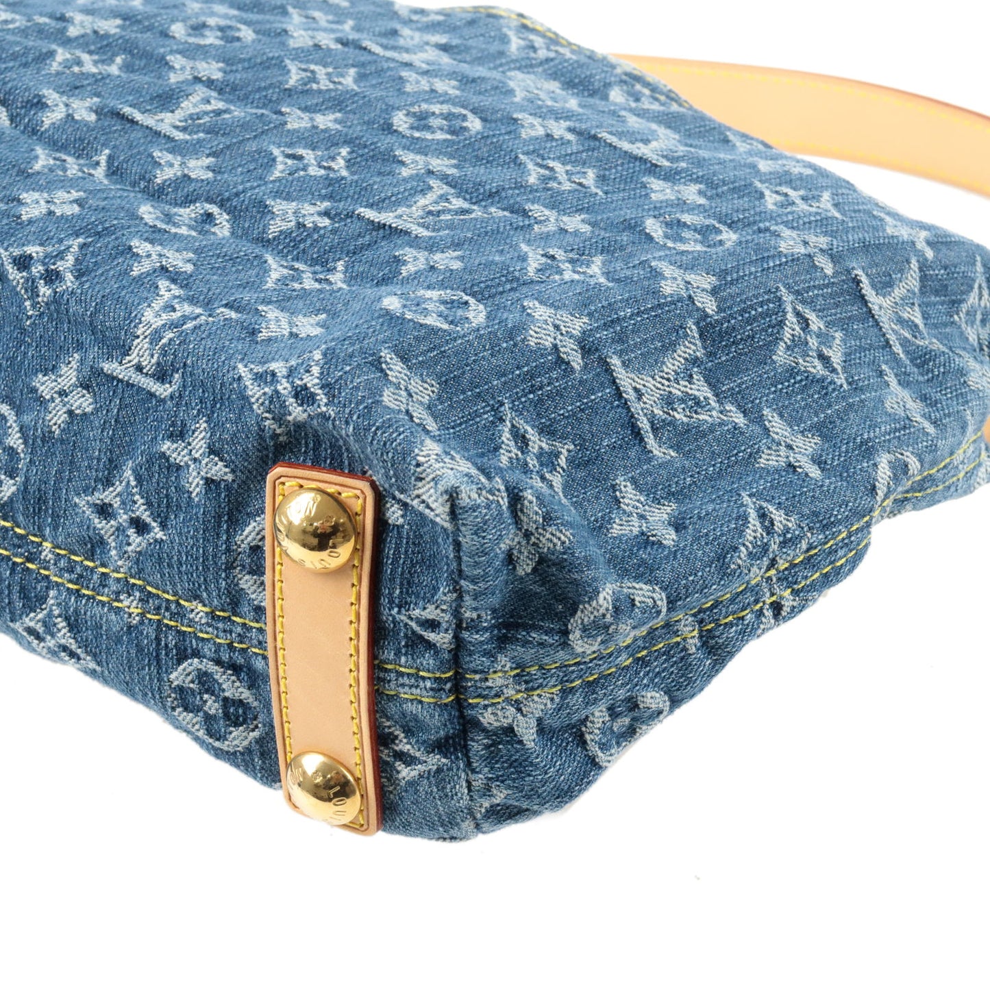 Louis Vuitton Monogram Denim Baggy PM Shoulder Bag Blue M95049