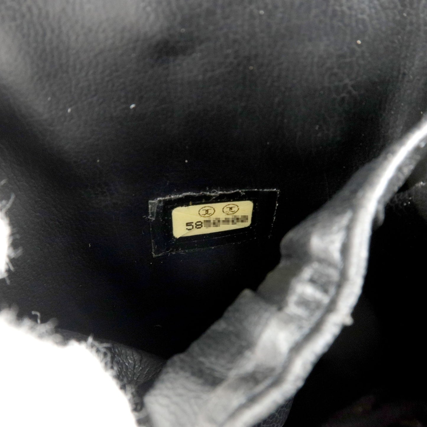 CHANEL Caviar Skin Vanity Bag Hand Bag Cosmetic Bag Black A01998