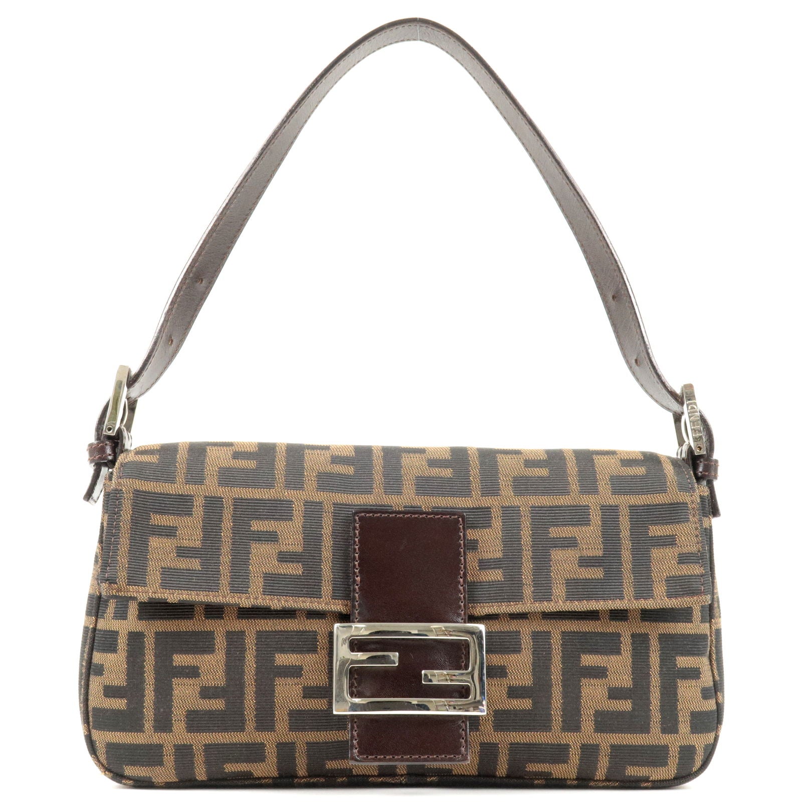 Shoulder - Fendi FF-logo clutch bag - Brown - FENDI - ep_vintage luxury  Store - Zucca - Bag - Baguette - Leather - Canvas - Mamma - 26424 – dct