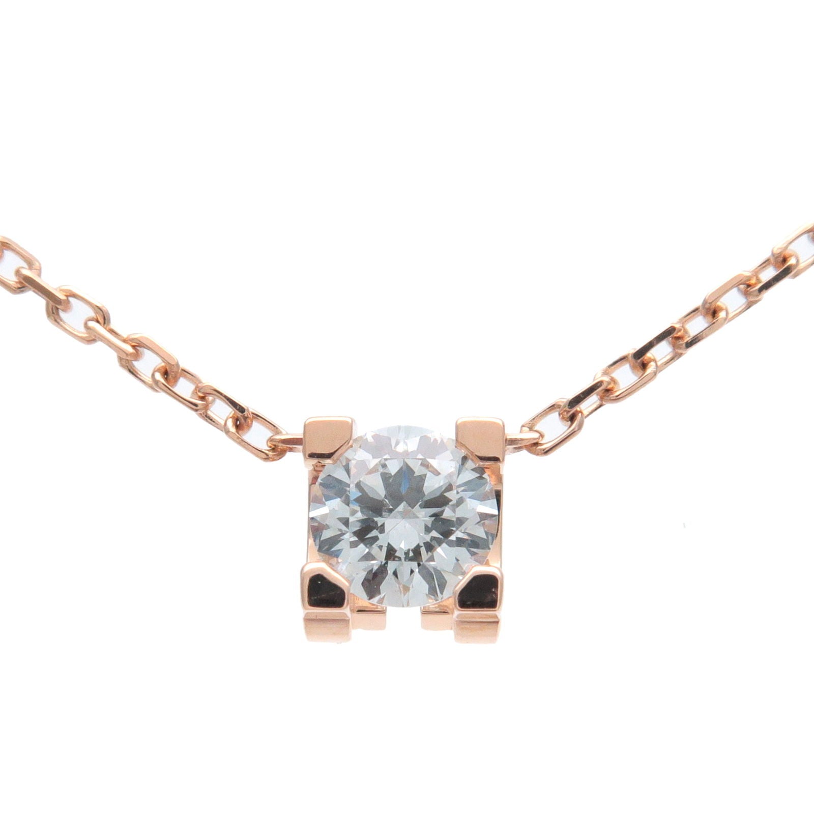 Cartier-C-de-Cartier-Diamond-Necklace-0.19ct-750PG-Rose-Gold