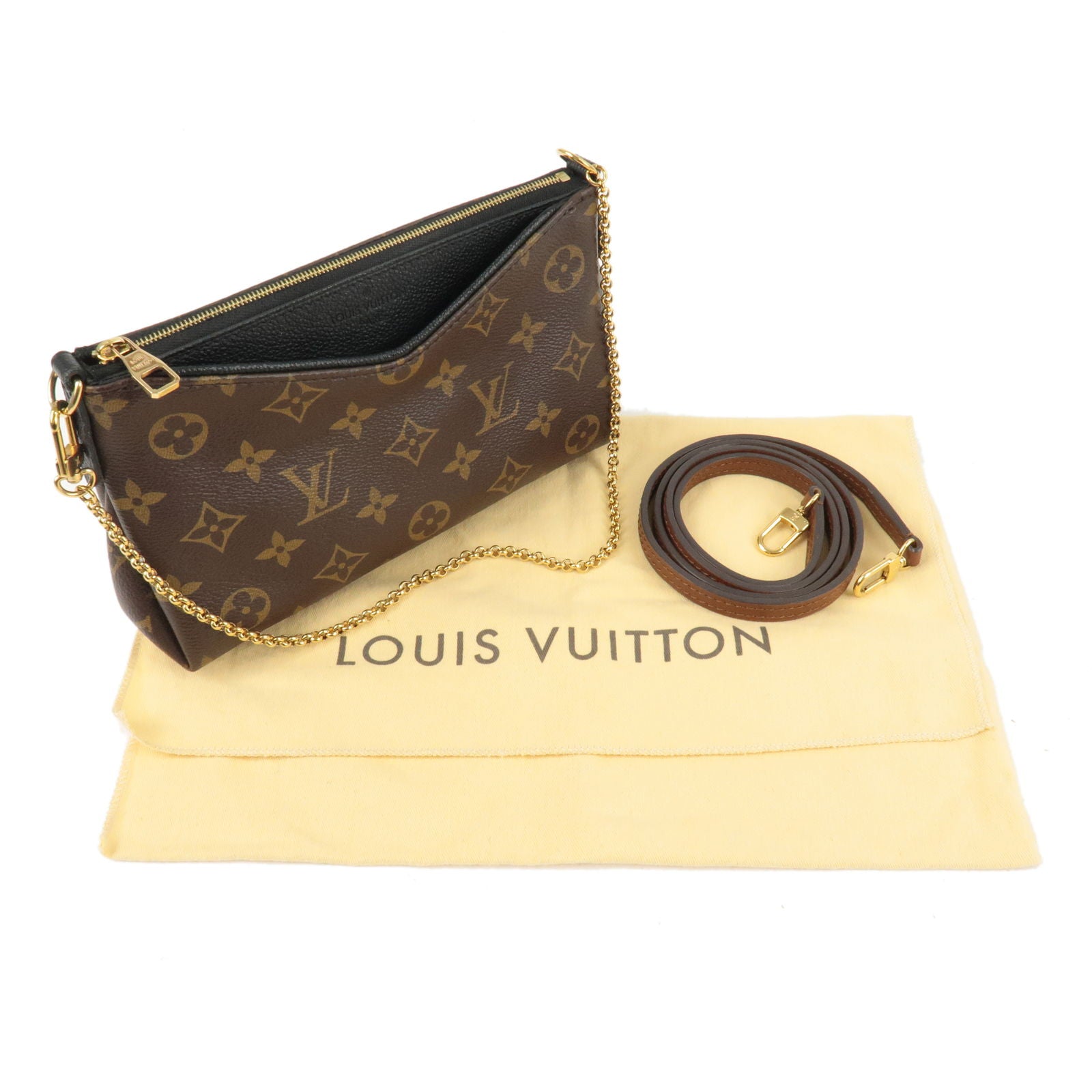 Louis Vuitton Clutch Pallas Monogram Black/Brown - US
