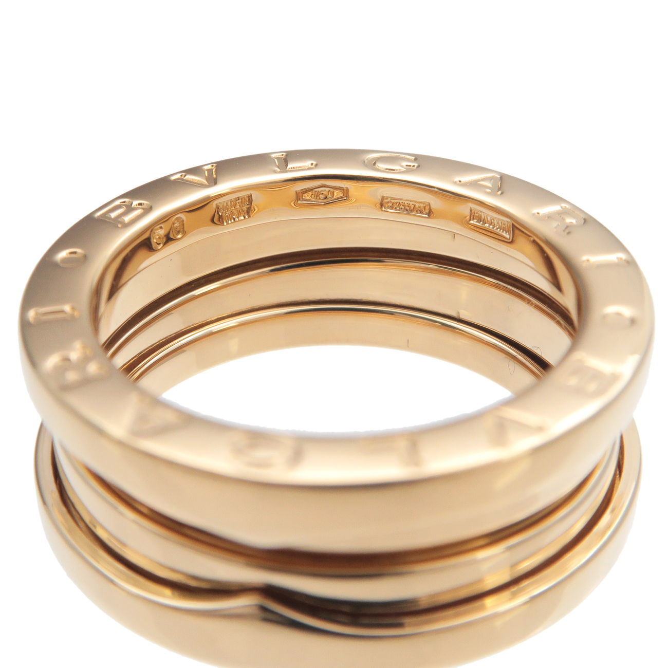 BVLGARI-B-zero1-Ring-3-Band-K18-750YG-Yellow-Gold-#50-US5-5.5