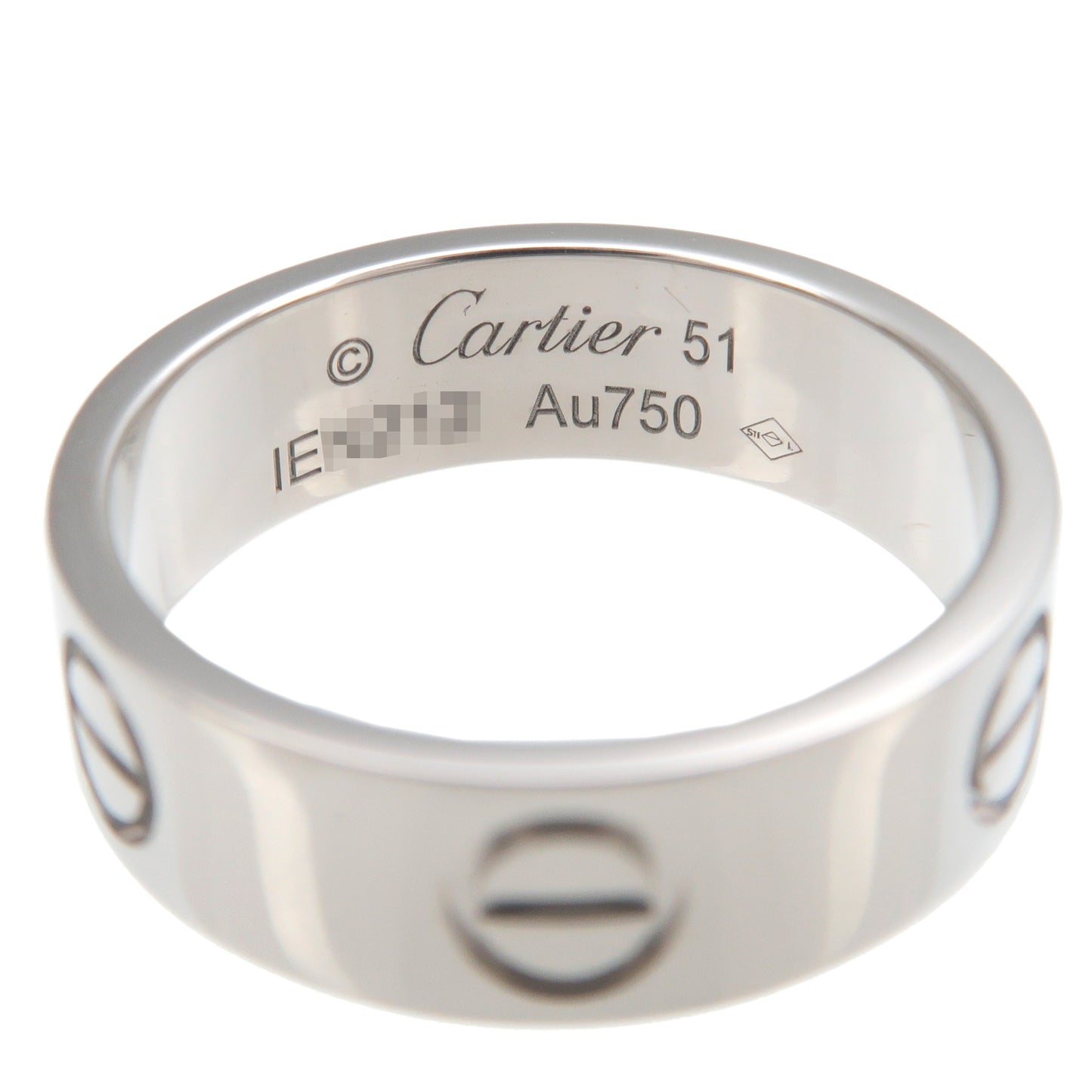 Cartier Love Ring K18WG 750WG White Gold #51 US5.5-6 EU51.5