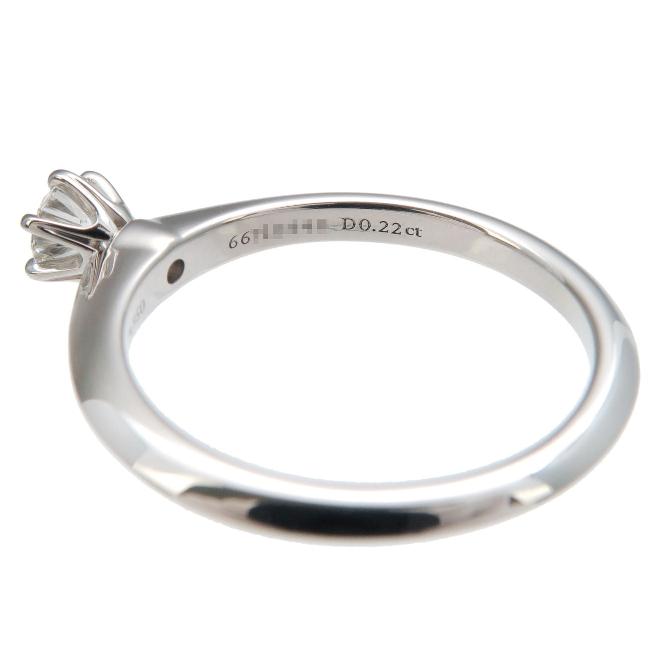 Tiffany&Co. Solitaire 1P Diamond Ring 0.22ct PT950 US5 EU49.5