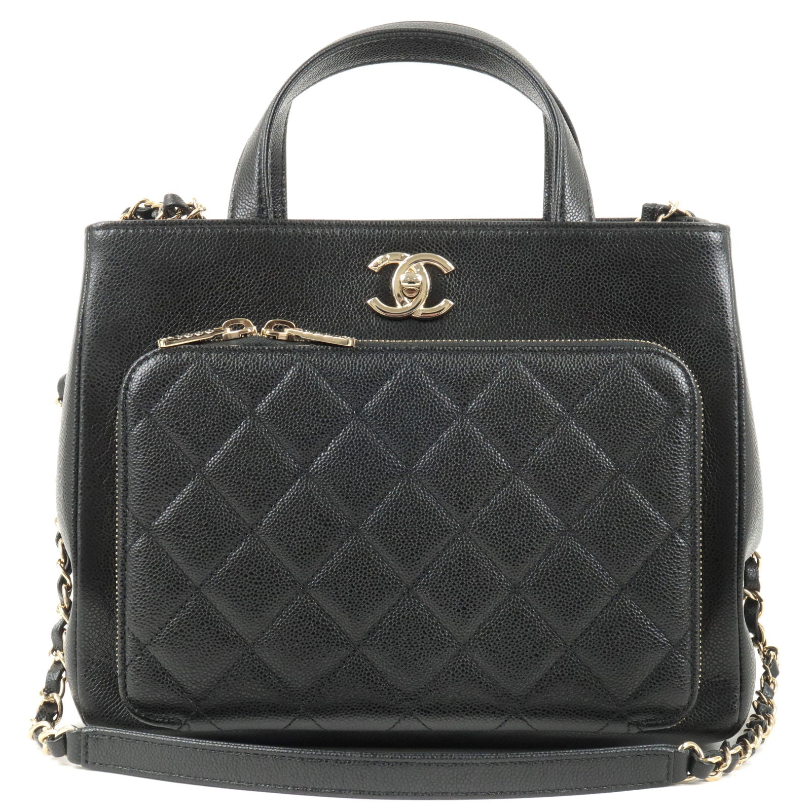 CHANEL-Matelasse-Caviar-Skin-Small-2Way-Shopping-Bag-Black-A93750 –  dct-ep_vintage luxury Store