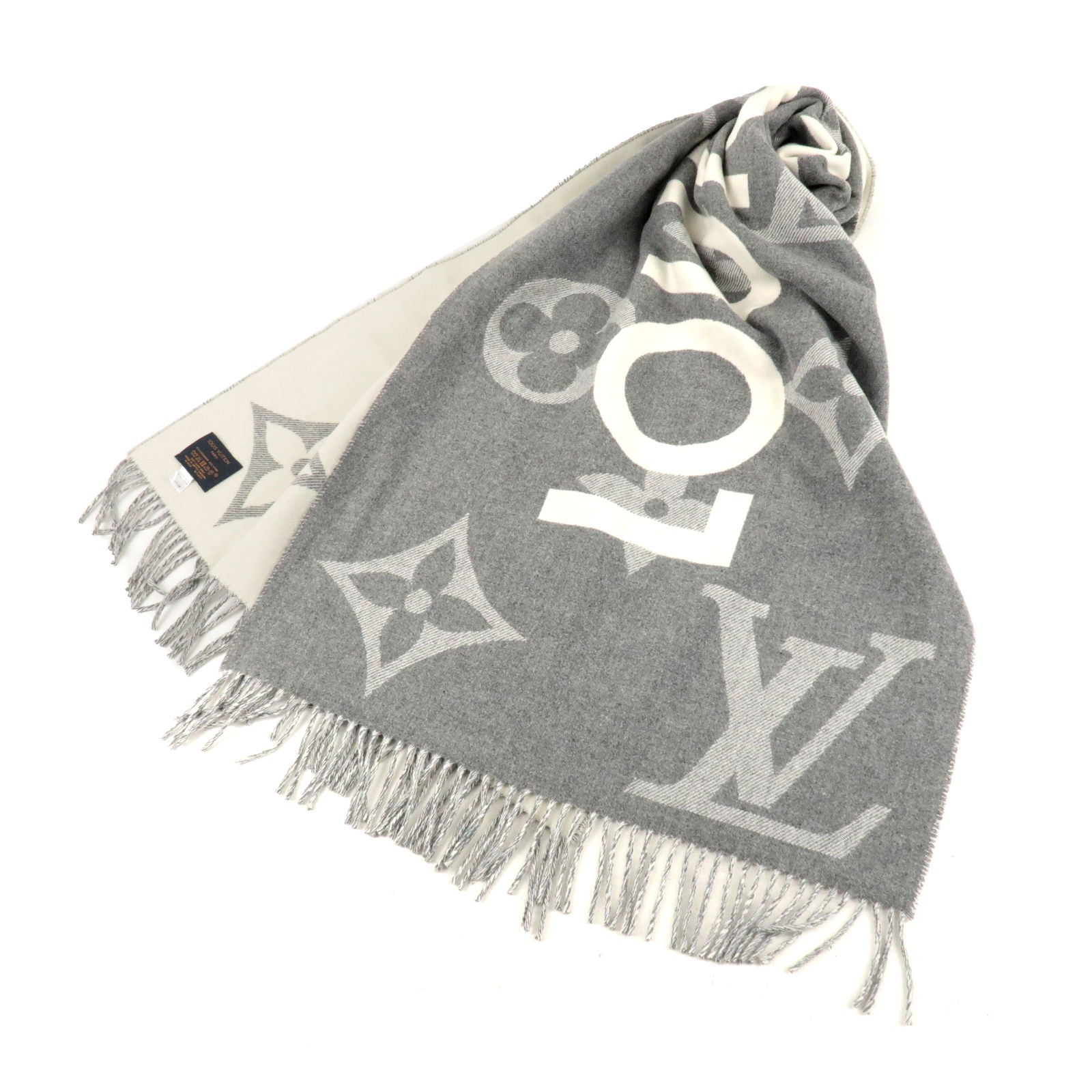 vuitton scarf grey