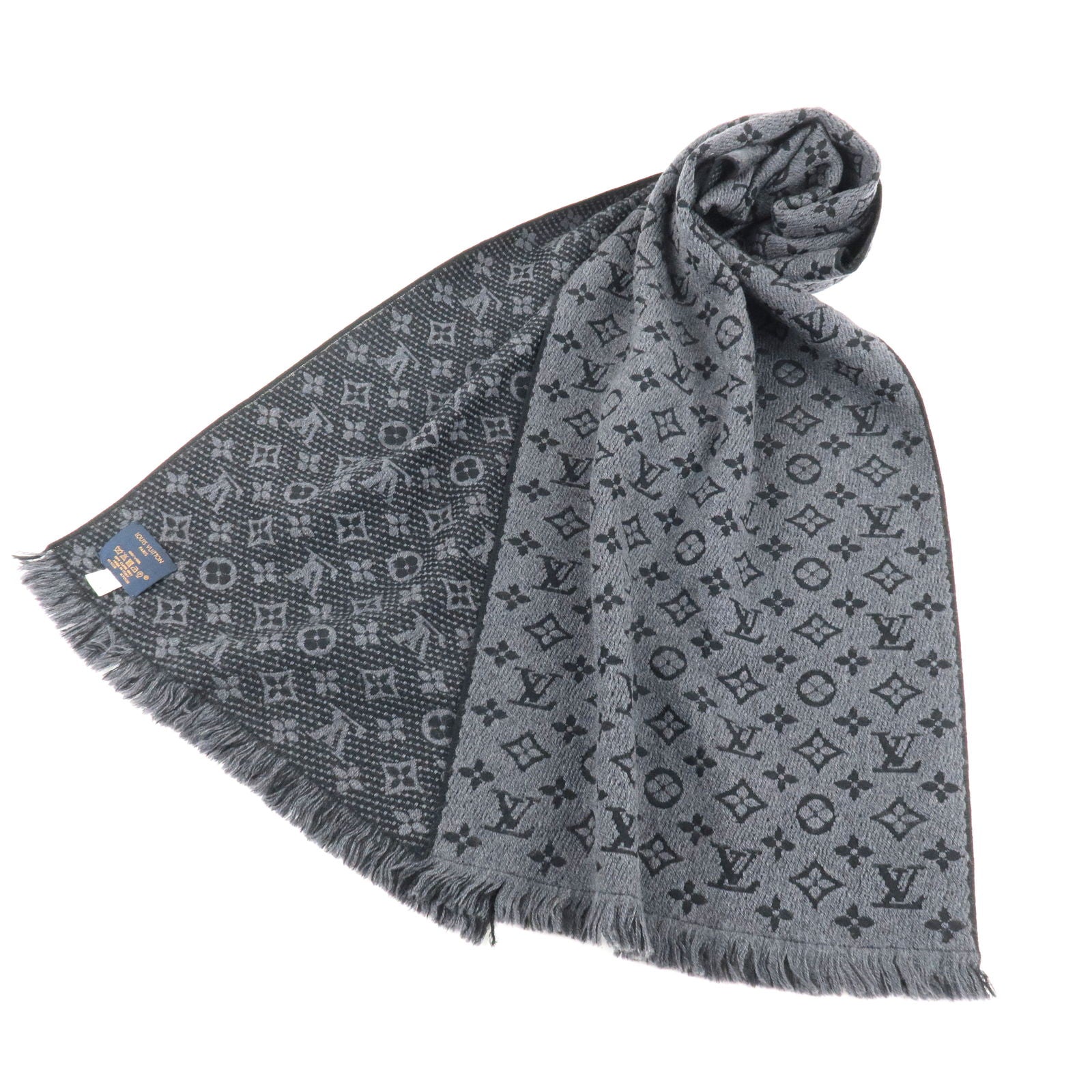 Louis-Vuitton-Monogram-Echarpe-Classic-100%-Wool-Knit-Scarf-M78526