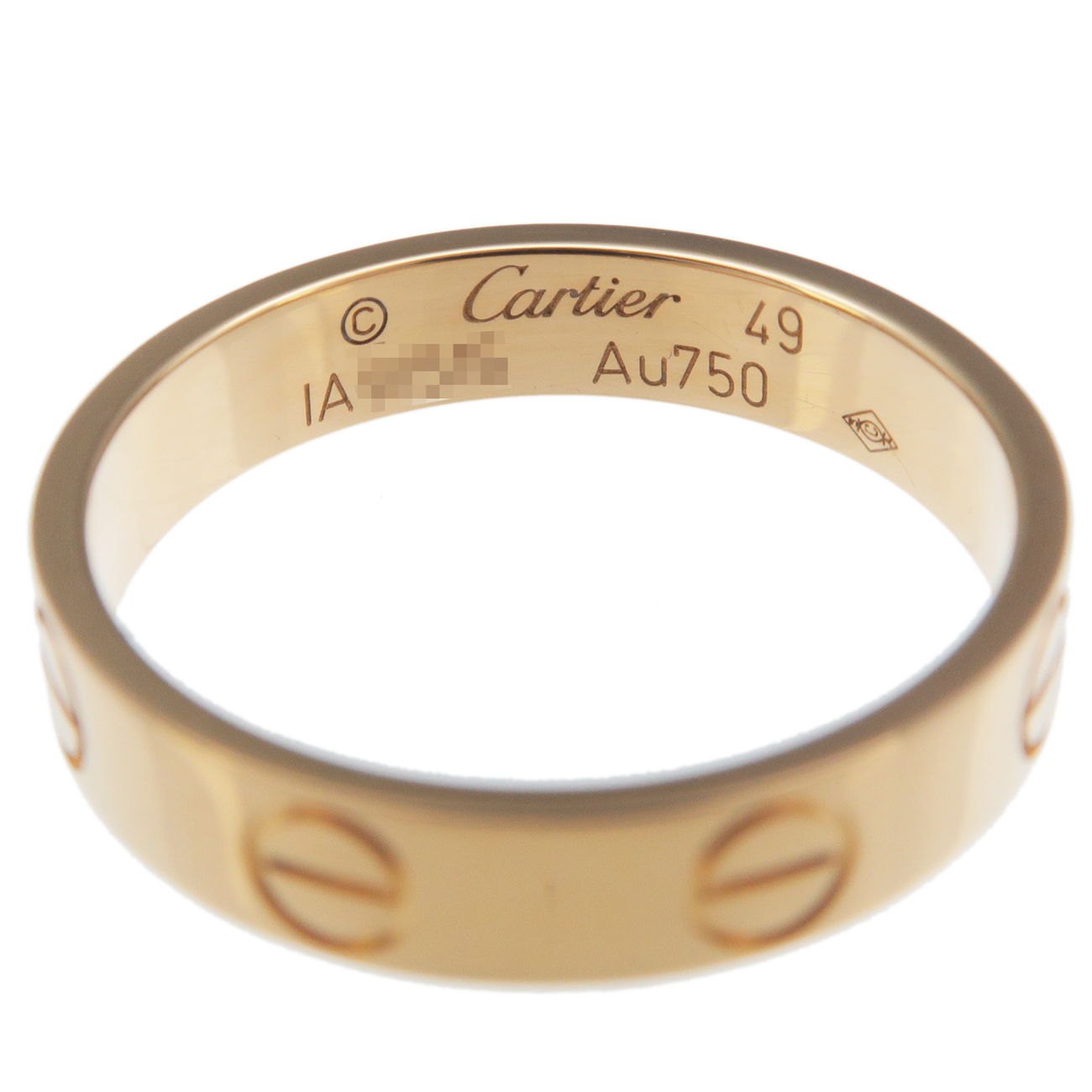 Cartier Mini Love Ring K18YG 750YG Yellow Gold #49 US5 EU49.5