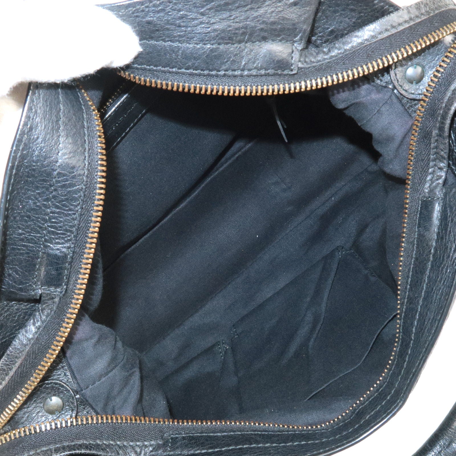 BALENCIAGA-The-Town-Leather-2way-Bag-Hand-Bag-Black-240579 – dct