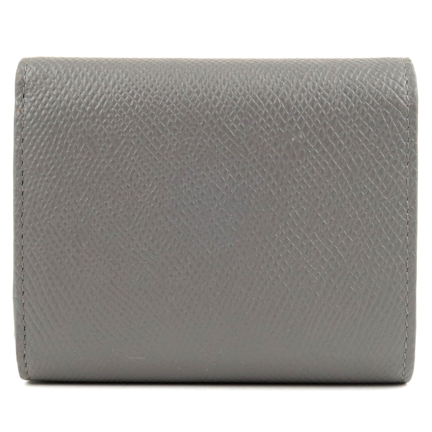 CELINE Leather Tri-fold Compact Small Wallet Gray 10B573