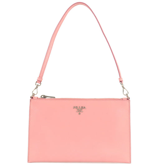 Prada 1BH077-PEO Etiquette Women's Lotus Pink Glace Calf-Skin Leather  Shoulder Bag (PR1009) – Dellamoda